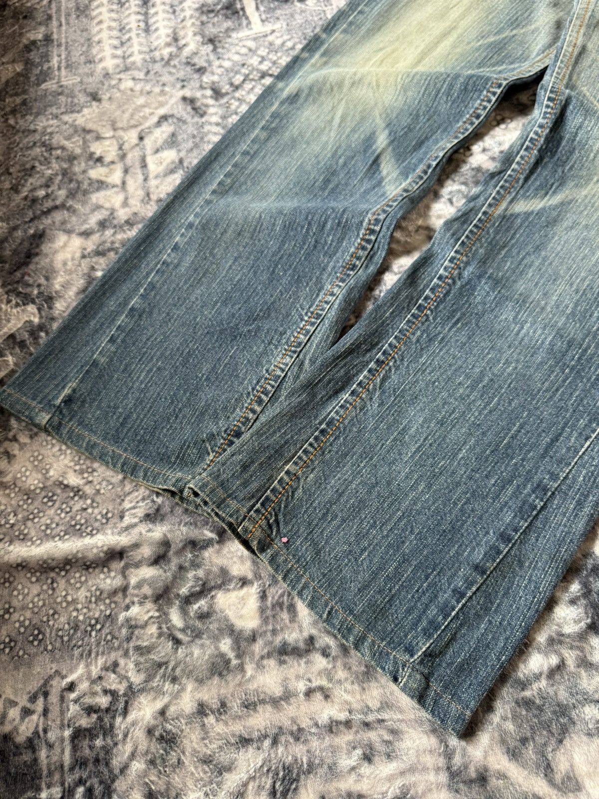 Japanese Brand Edwin 431 XV Over Stitched Western Japanese Flare Jeans Size US 29 - 16 Thumbnail