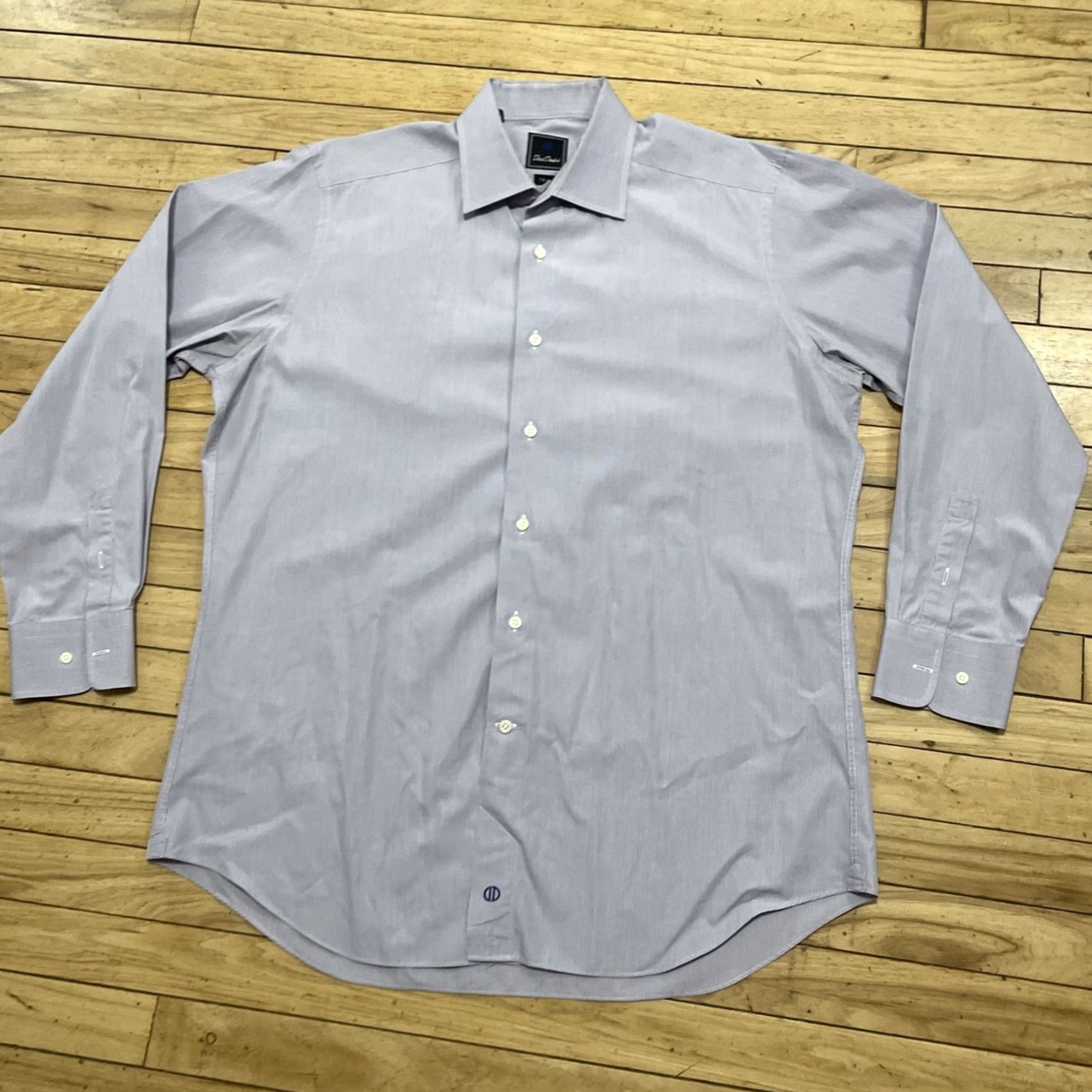 David Donahue David Donahue Shirt Men 17.5 34/35 Purple Mauve Lilac Cotton Long Sleeve Gingham Slim Dress Shirt Mens Size US XXL / EU 58 / 5 - 3 Thumbnail
