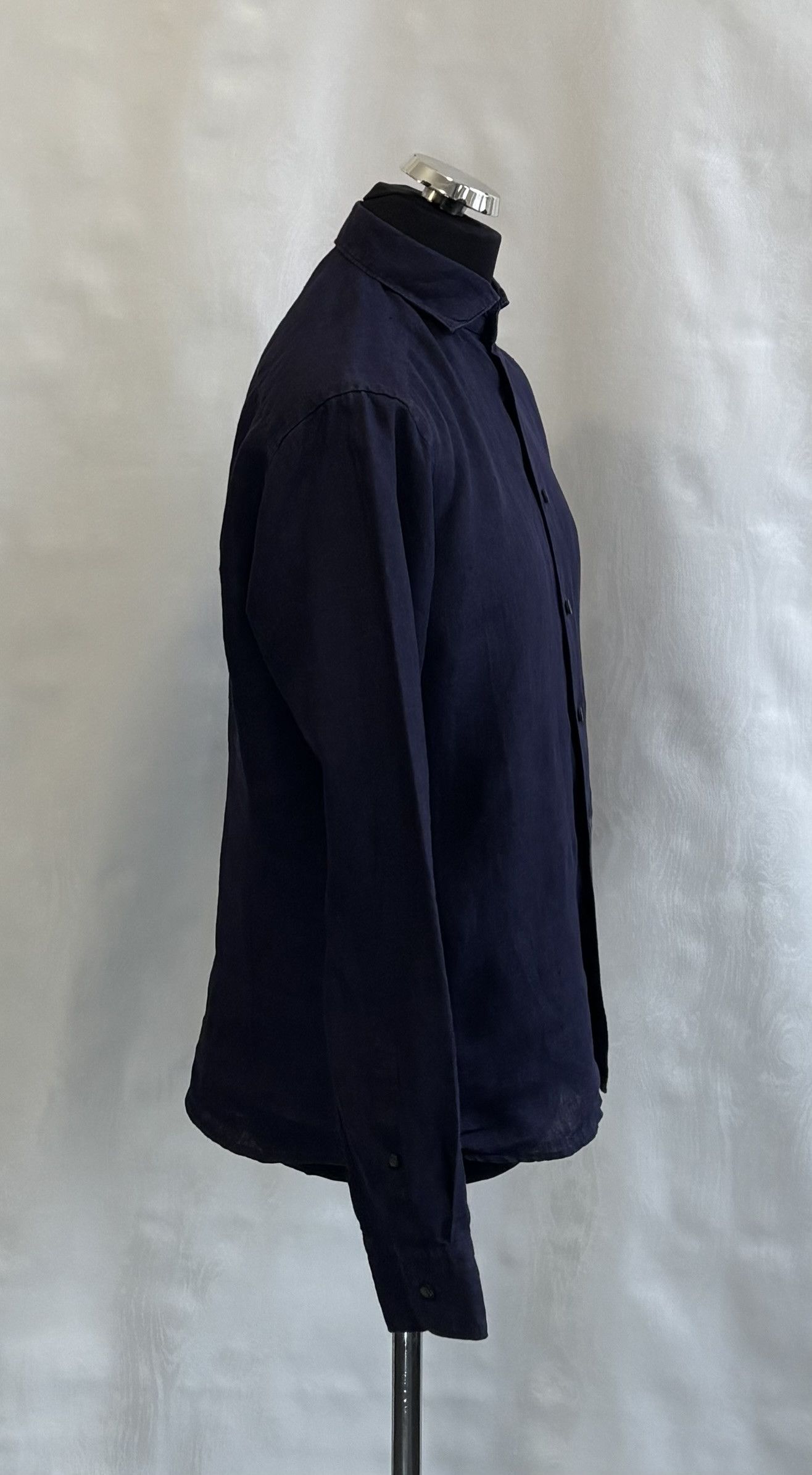 Eton Eton Slim Shirt Navy 100% Linen Size 40 Size US L / EU 52-54 / 3 - 4 Thumbnail