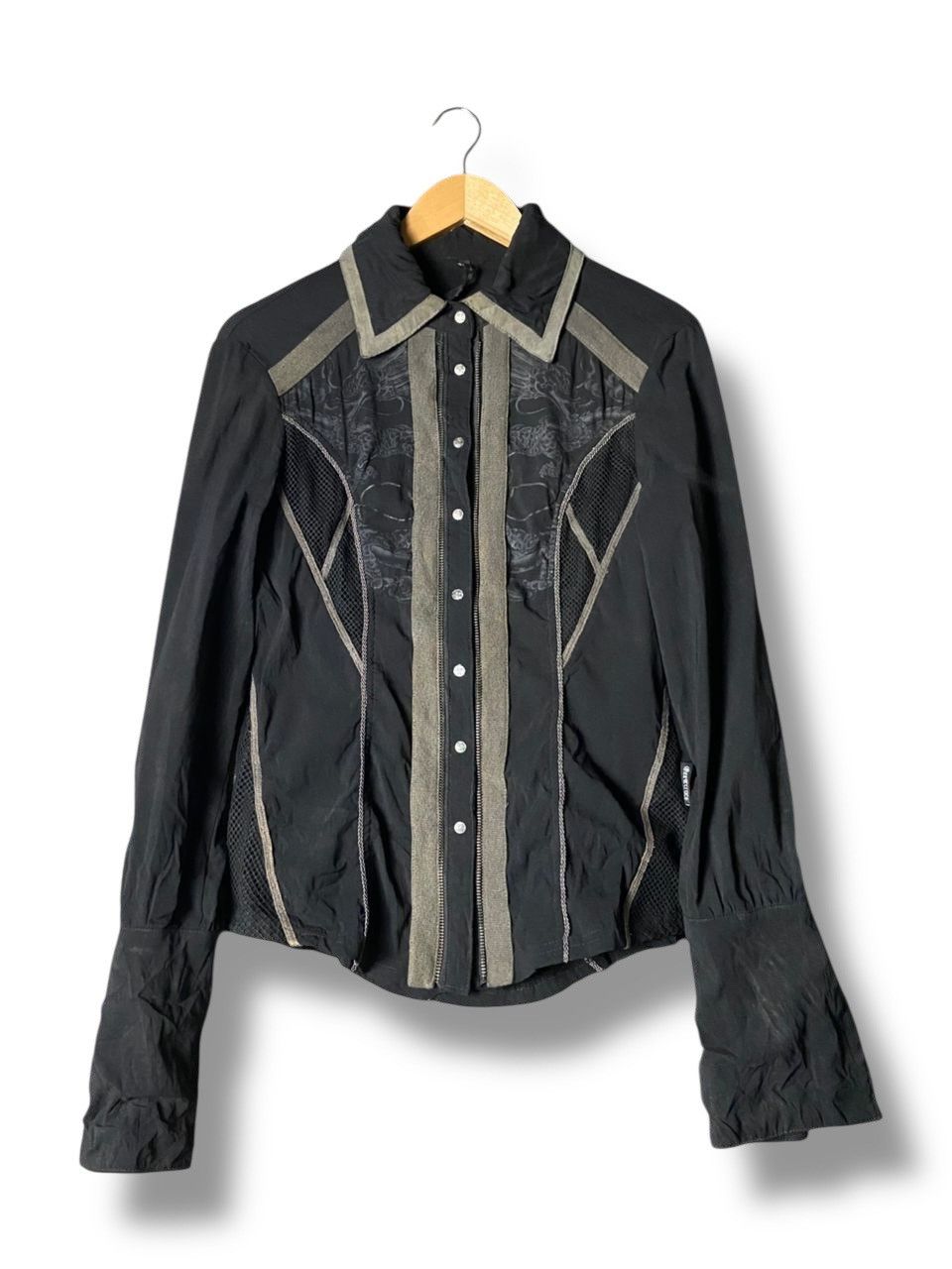 Japanese Brand Vintage OZZ CROCE Bondage Punk Shirt (155) Size US XXS / EU 40 - 1 Thumbnail