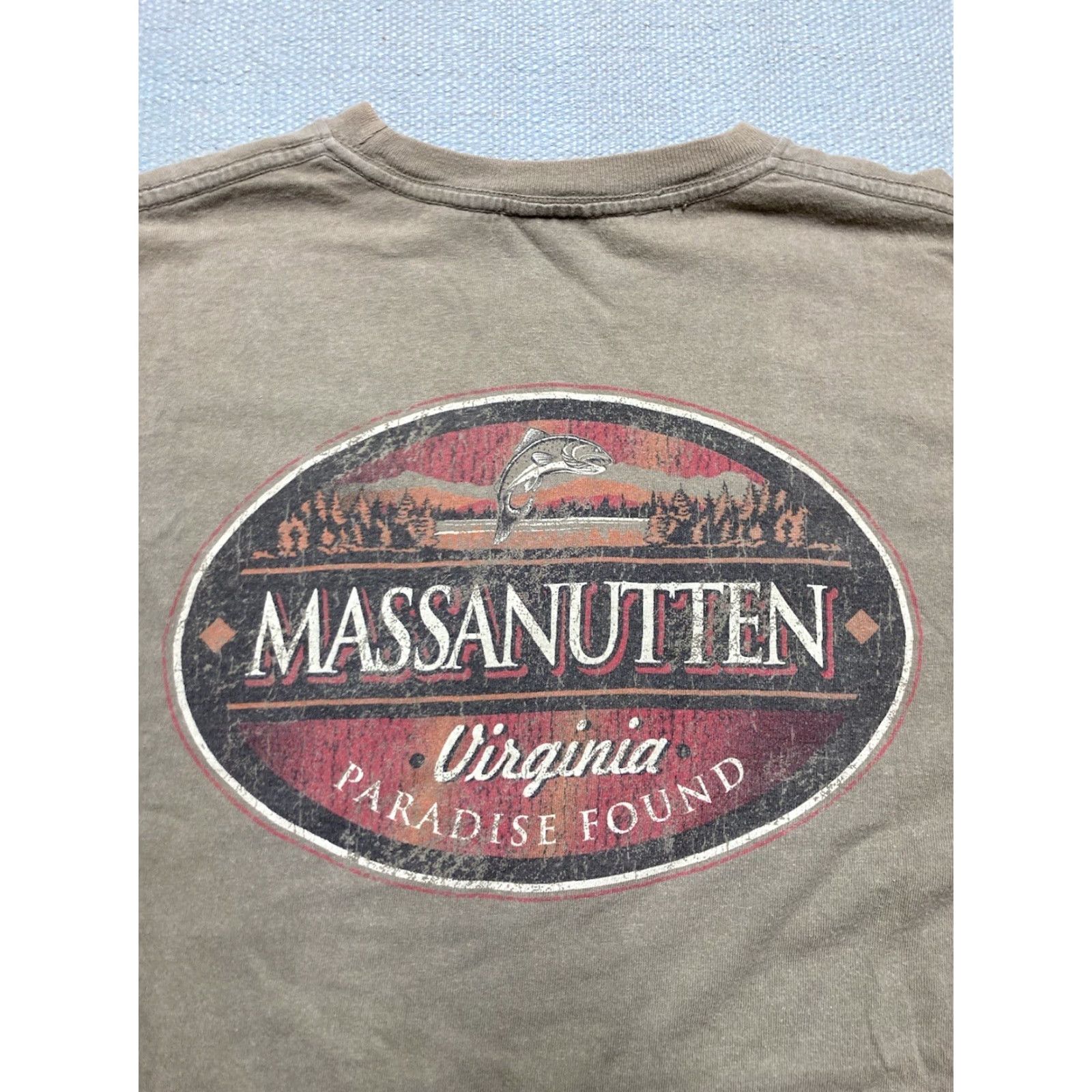Vintage VINTAGE Animal T-Shirt Massanutten Virginia Fish Lake Nature Animal Tee Large Green Mens L Fish tee Virginia Massanutten T-Shirt Vintage Green Mens L Size US L / EU 52-54 / 3 - 2 Thumbnail