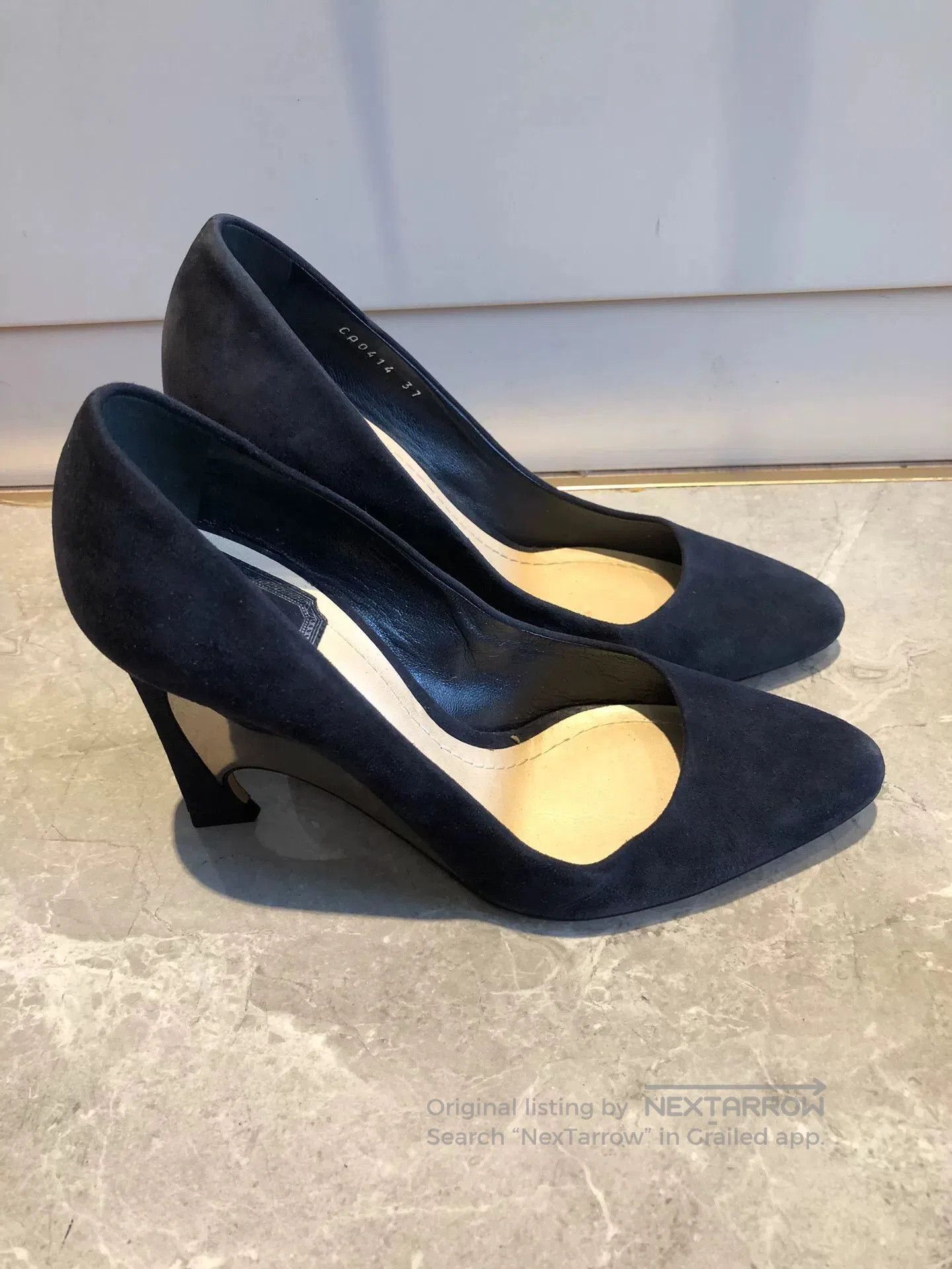Japanese Brand Dior Limited Suede Metal Heel Shoes. Size US 6 / IT 36 - 1 Thumbnail