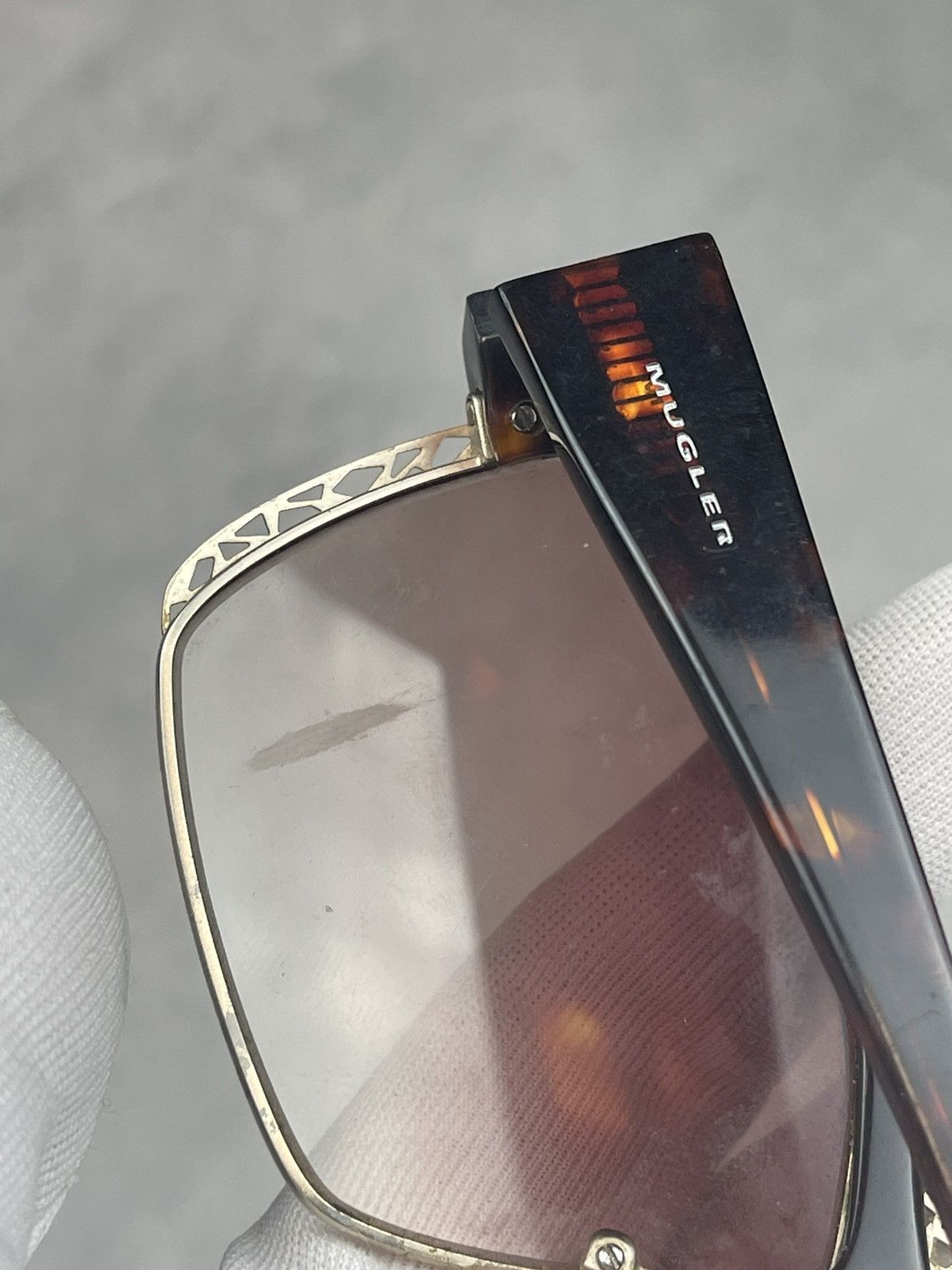 Thierry Mugler × Vintage Vintage brown sunglasses TM 10199 ladies Mugler 00s Size ONE SIZE - 6 Thumbnail