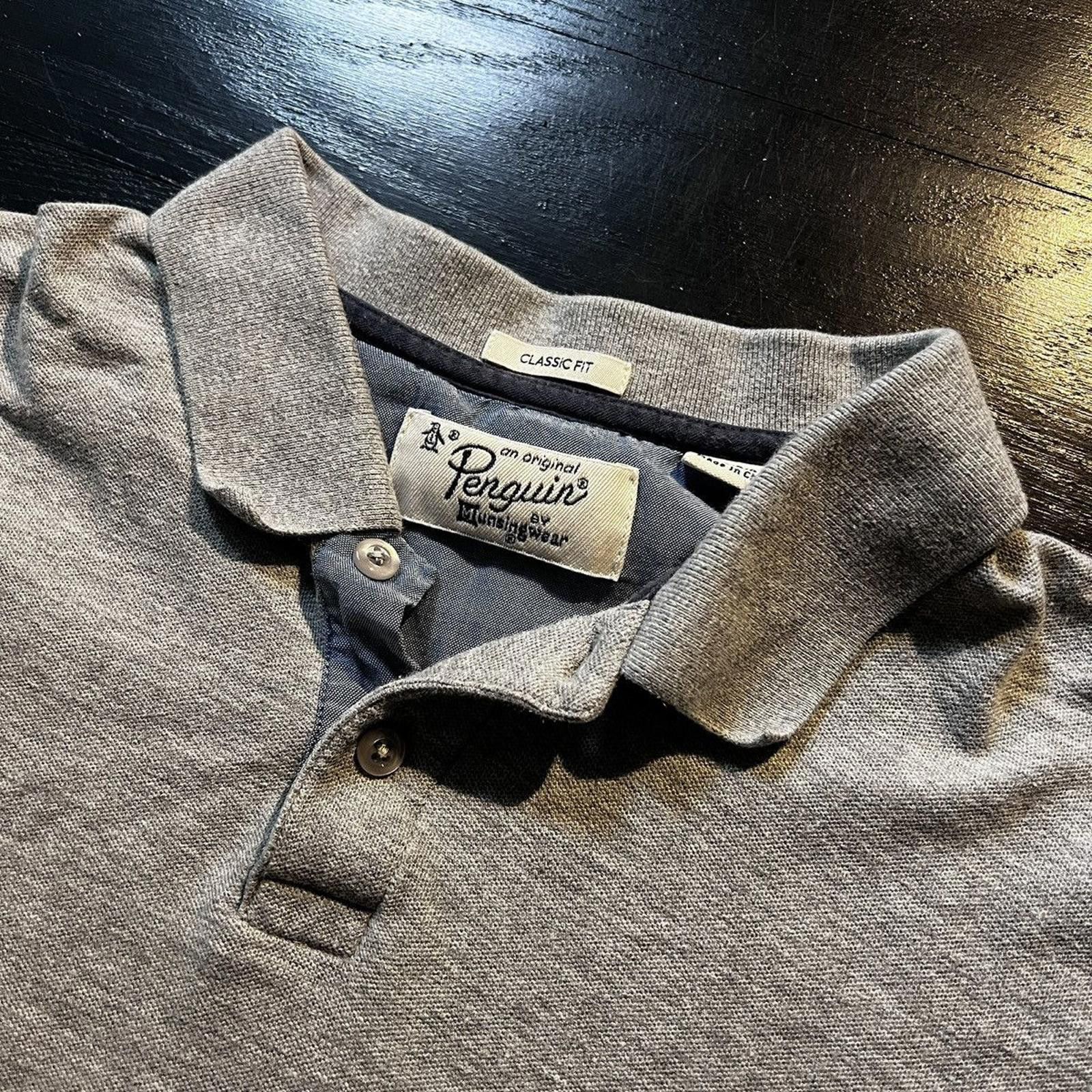 Original Penguin × Vintage Vintage Grey Penguin Polo Shirt Size US L / EU 52-54 / 3 - 2 Thumbnail