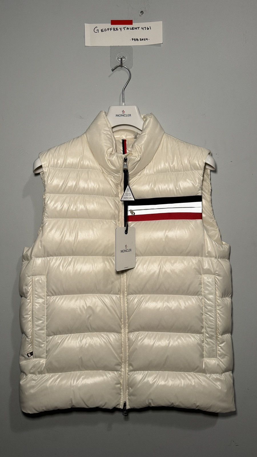 image of Moncler Parpaillon Gilet - Size 5 (Xl) in Natural, Men's