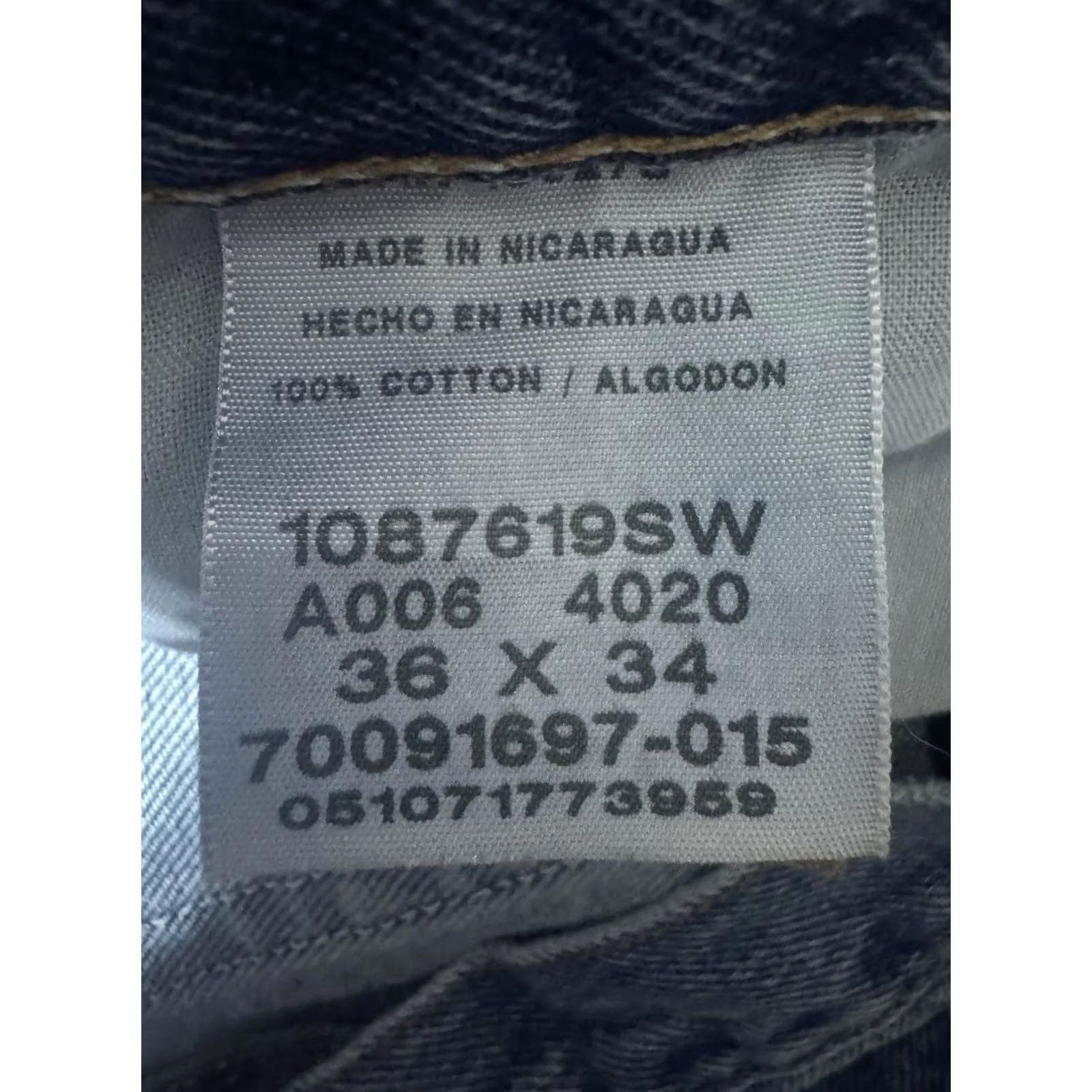 Denime Rustler Mens Blue Denim Jeans Size 36x34 - Casual Size US 36 / EU 52 - 3 Thumbnail