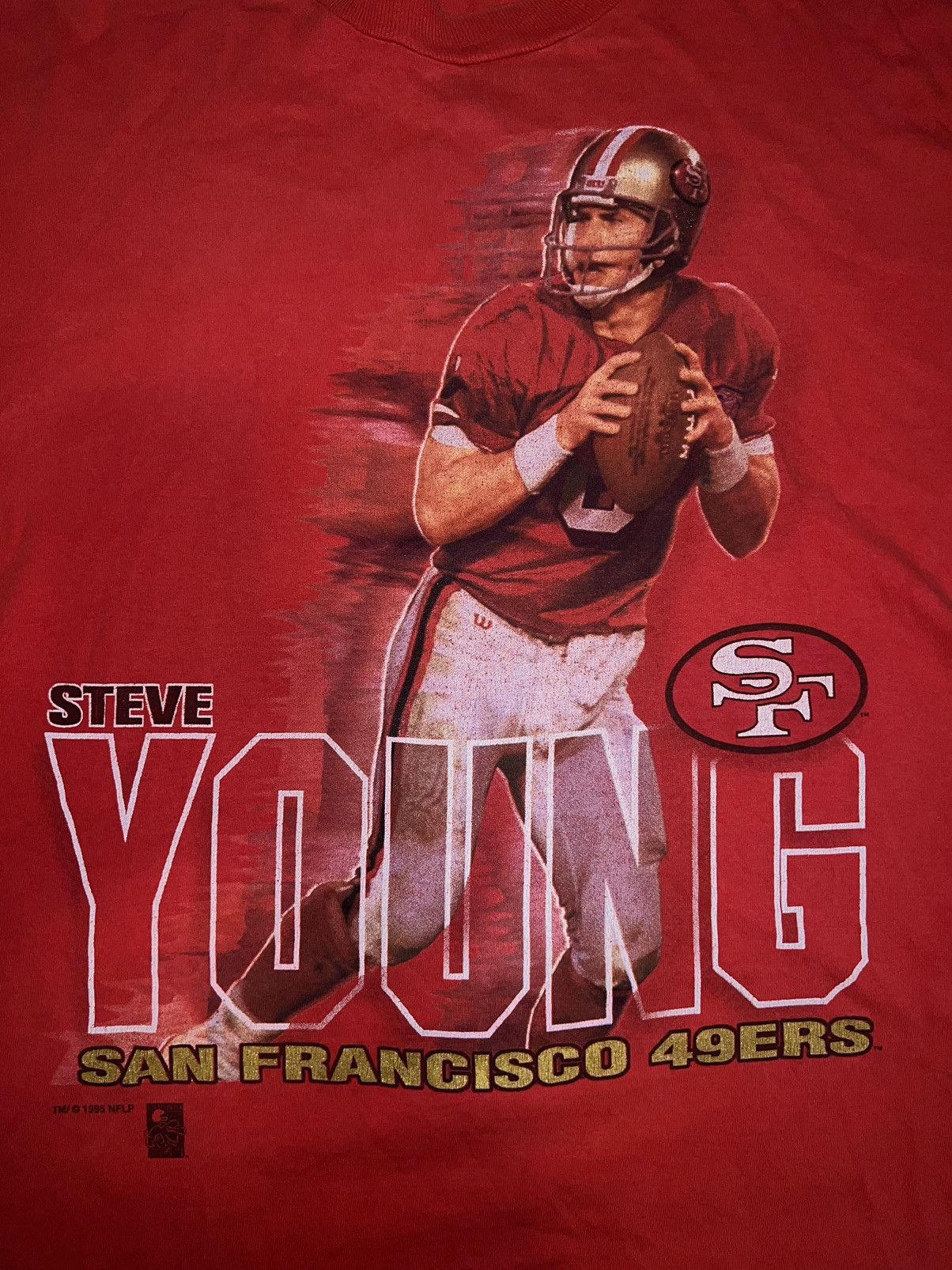 Vintage Salem 1995 Steve Young Graphic Tee Size US XL / EU 56 / 4 - 2 Thumbnail