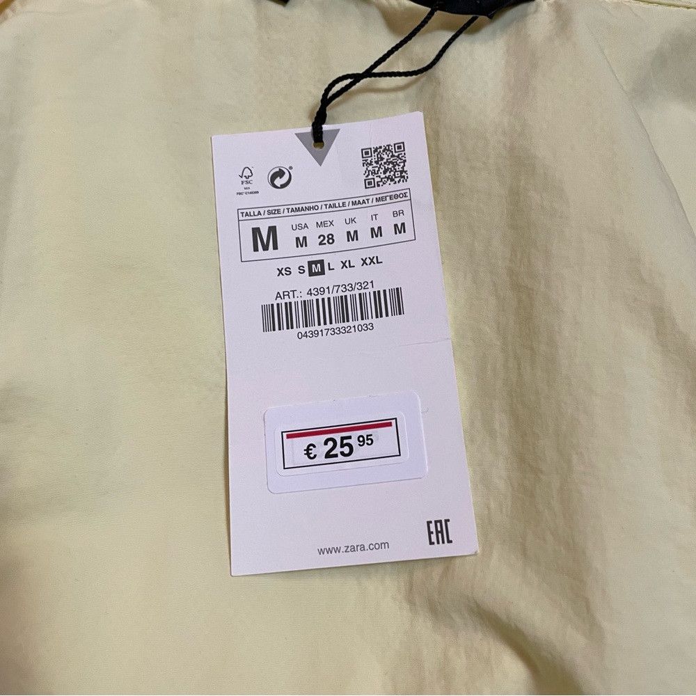 Zara NWT New Zara Yellow Cropped Jacket Windbreaker Size M Size M / US 6-8 / IT 42-44 - 8 Thumbnail