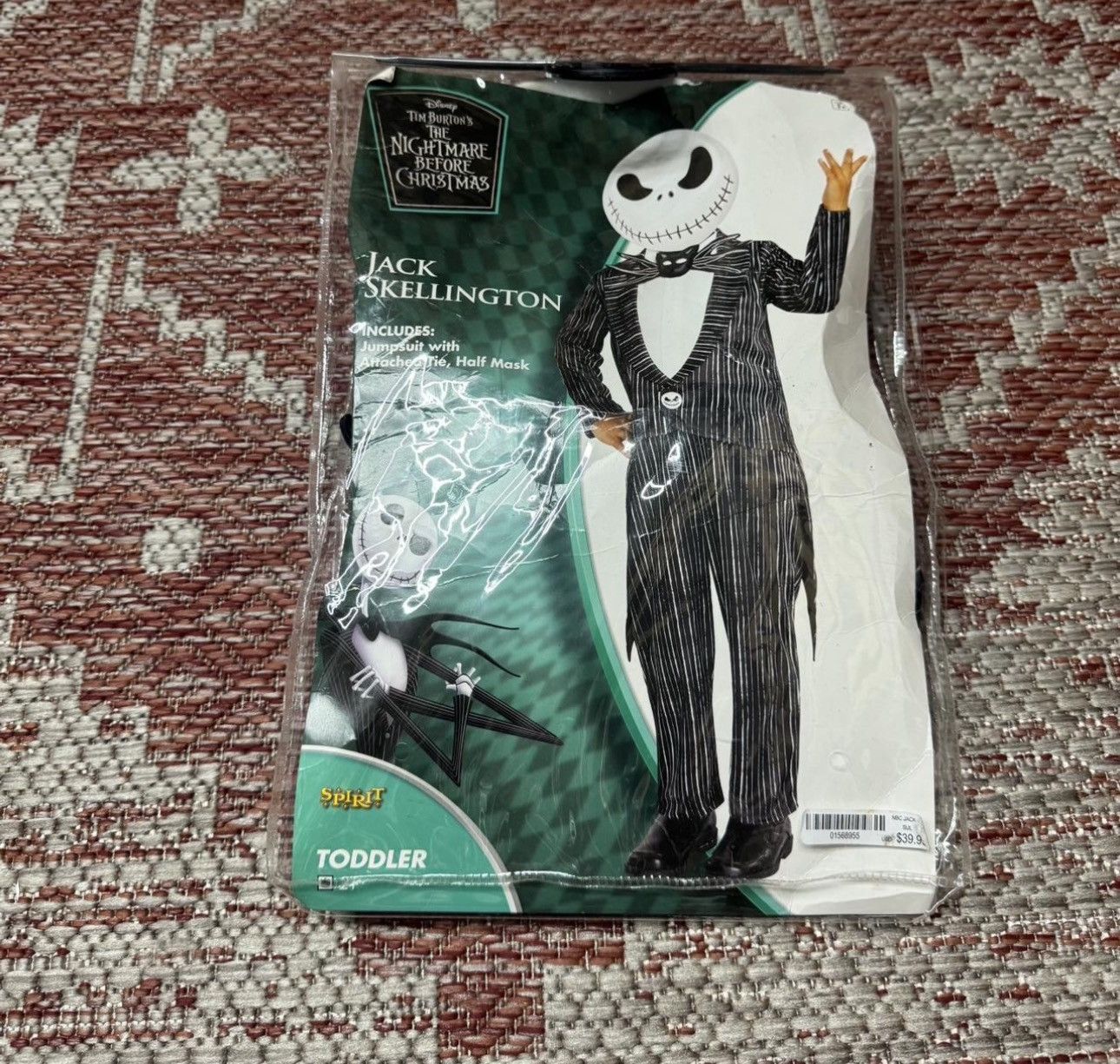 Other Kids 3-4 Jack Skeleton Nightmare before Christmas Costume Size ONE SIZE - 1 Thumbnail