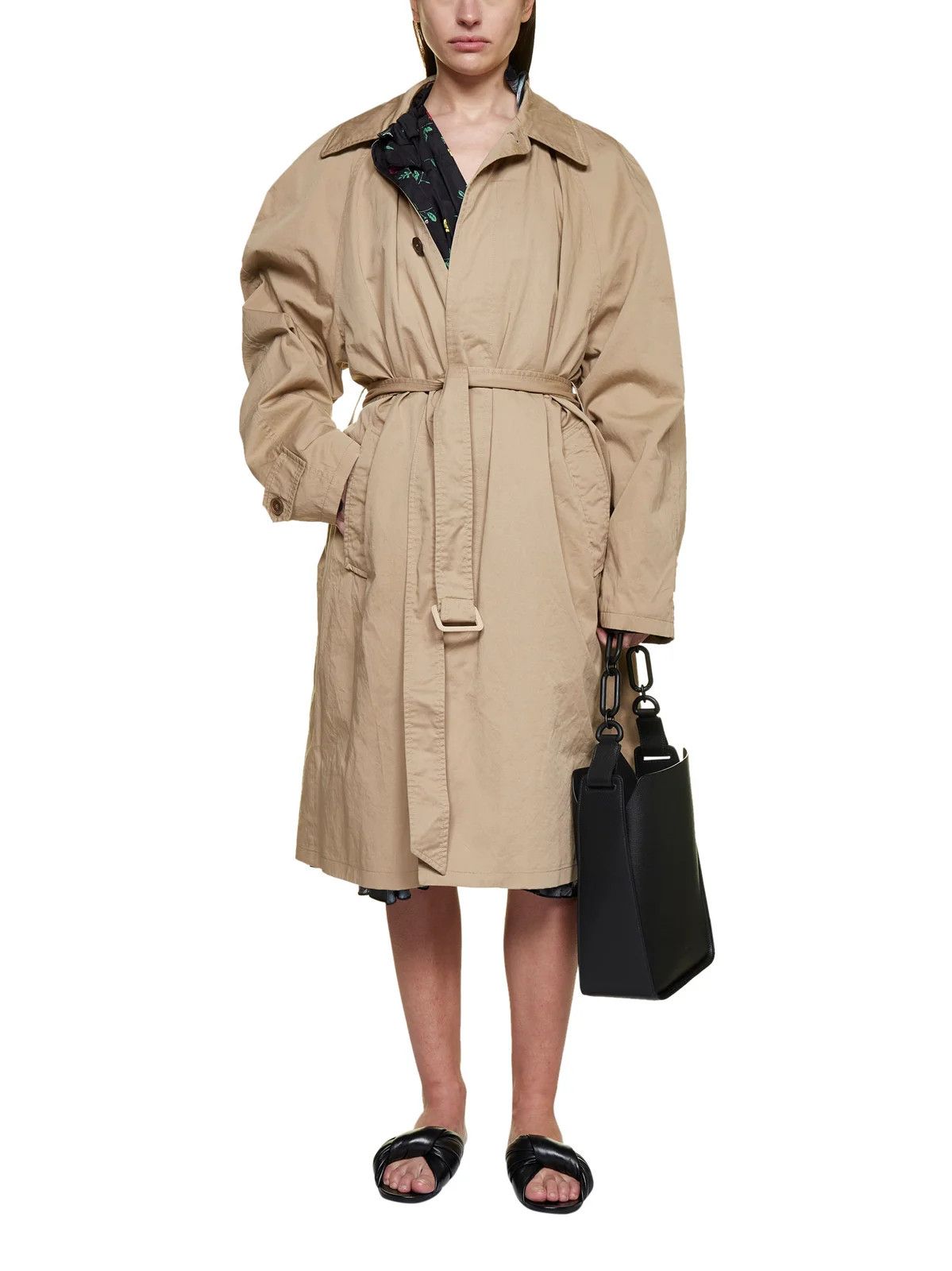 Balenciaga o1y0625 Overcoat & Trench Coat in Beige Size M / US 6-8 / IT 42-44 - 1 Thumbnail