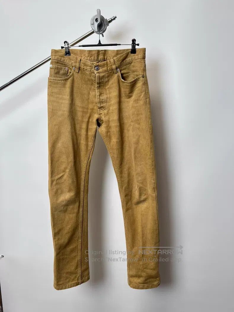 Helmut Lang Helmut Lang Brown Yellow Denim Pants Size US 30 / EU 46 - 2 Thumbnail