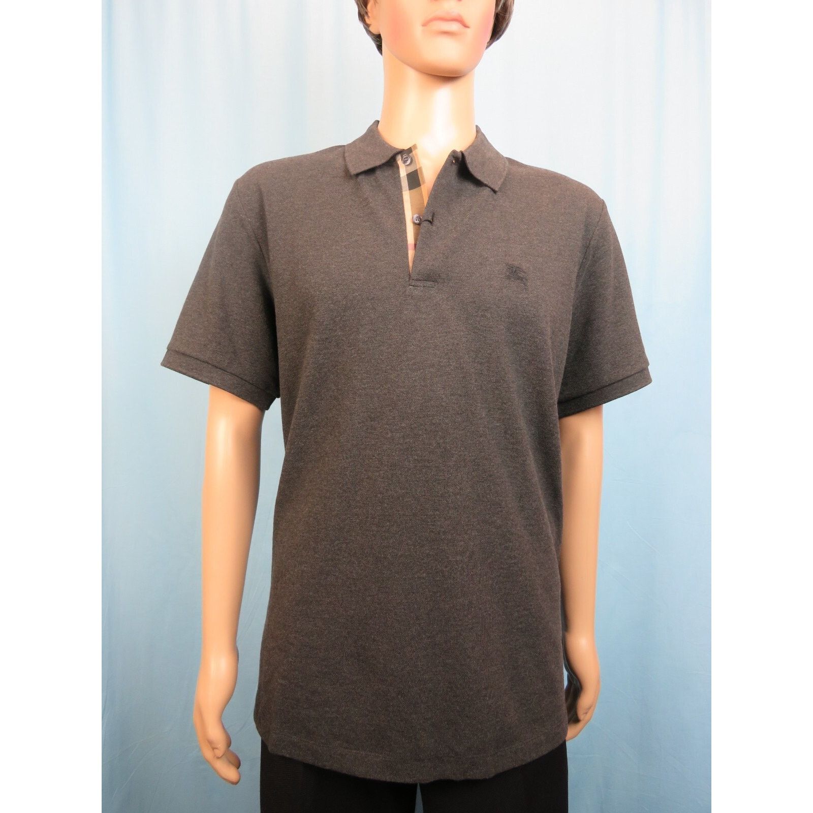 Burberry BURBERRY OXFORD DARK GRAY COTTON CHECK LOGO SLEEVE SHIRT S Size US S / EU 44-46 / 1 - 1 Thumbnail