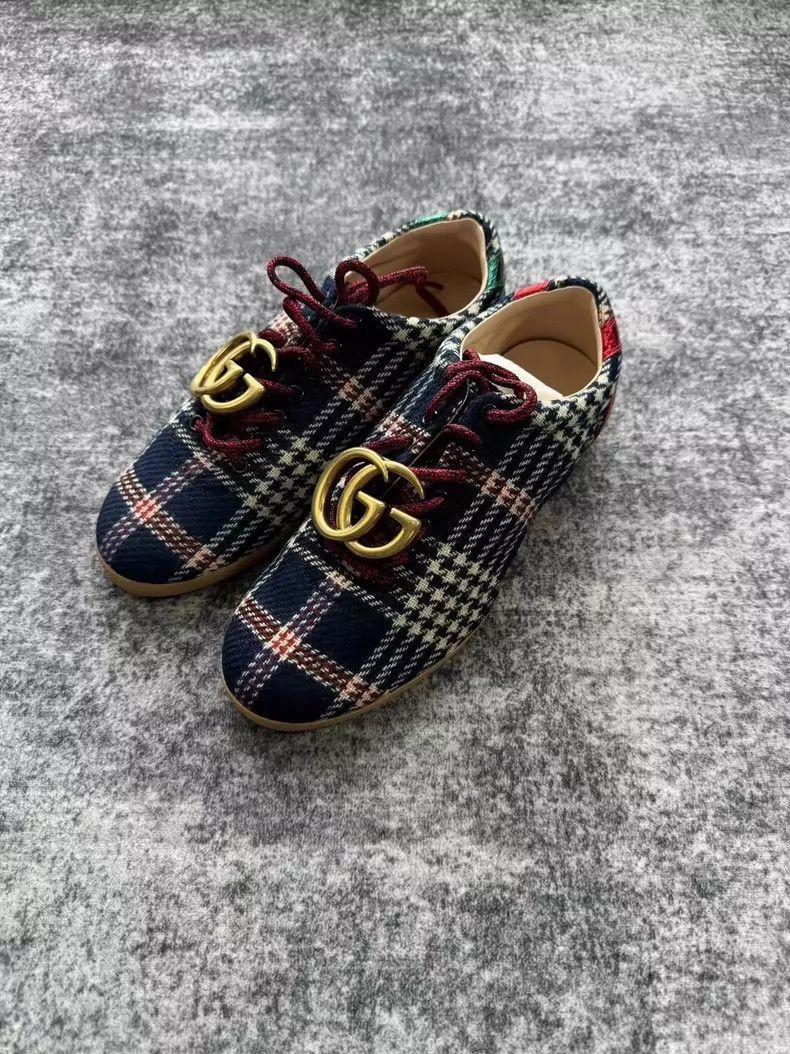 Gucci Gucci Plaid Casual Shoes with Gold Buckles-2505 Size US 8.5 / EU 41-42 - 2 Thumbnail