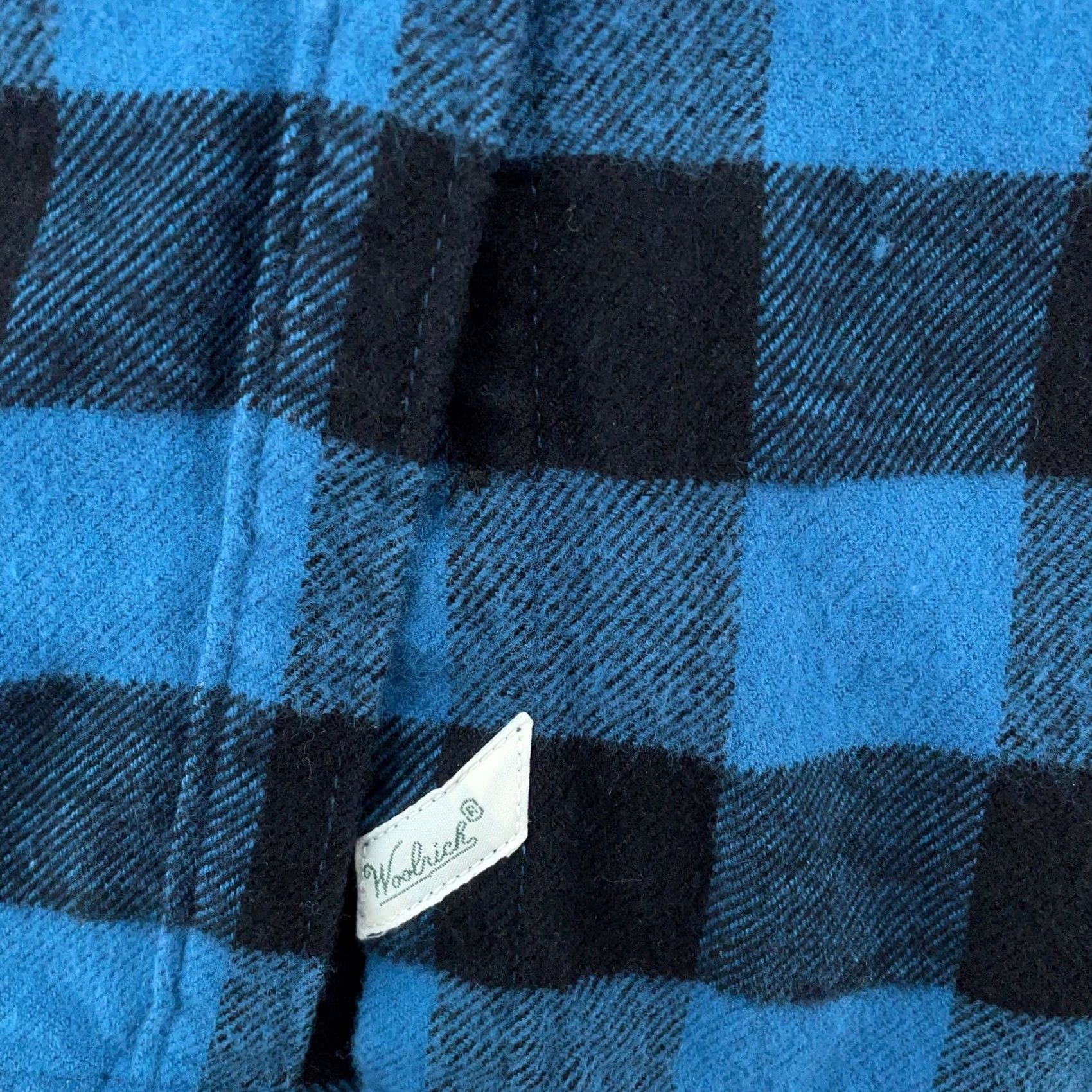 Vintage Woolrich Flannel Shirt Mens Medium Blue Black Buffalo Plaid Collared Button Up Size US M / EU 48-50 / 2 - 4 Thumbnail