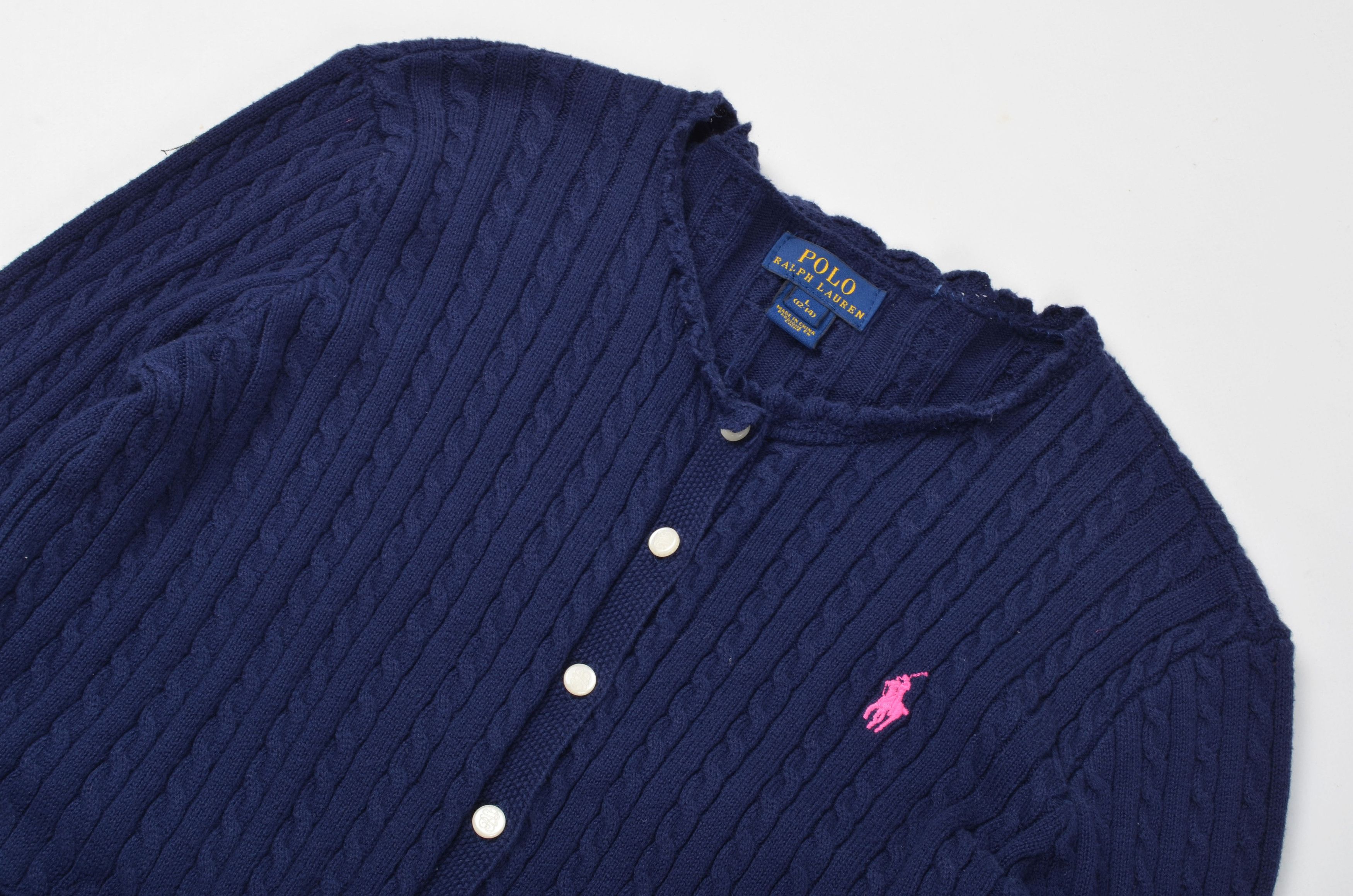 Ralph Lauren Polo Ralph Lauren Coquette Babydoll Cable Knit Cardigan Size XS / US 0-2 / IT 36-38 - 5 Thumbnail
