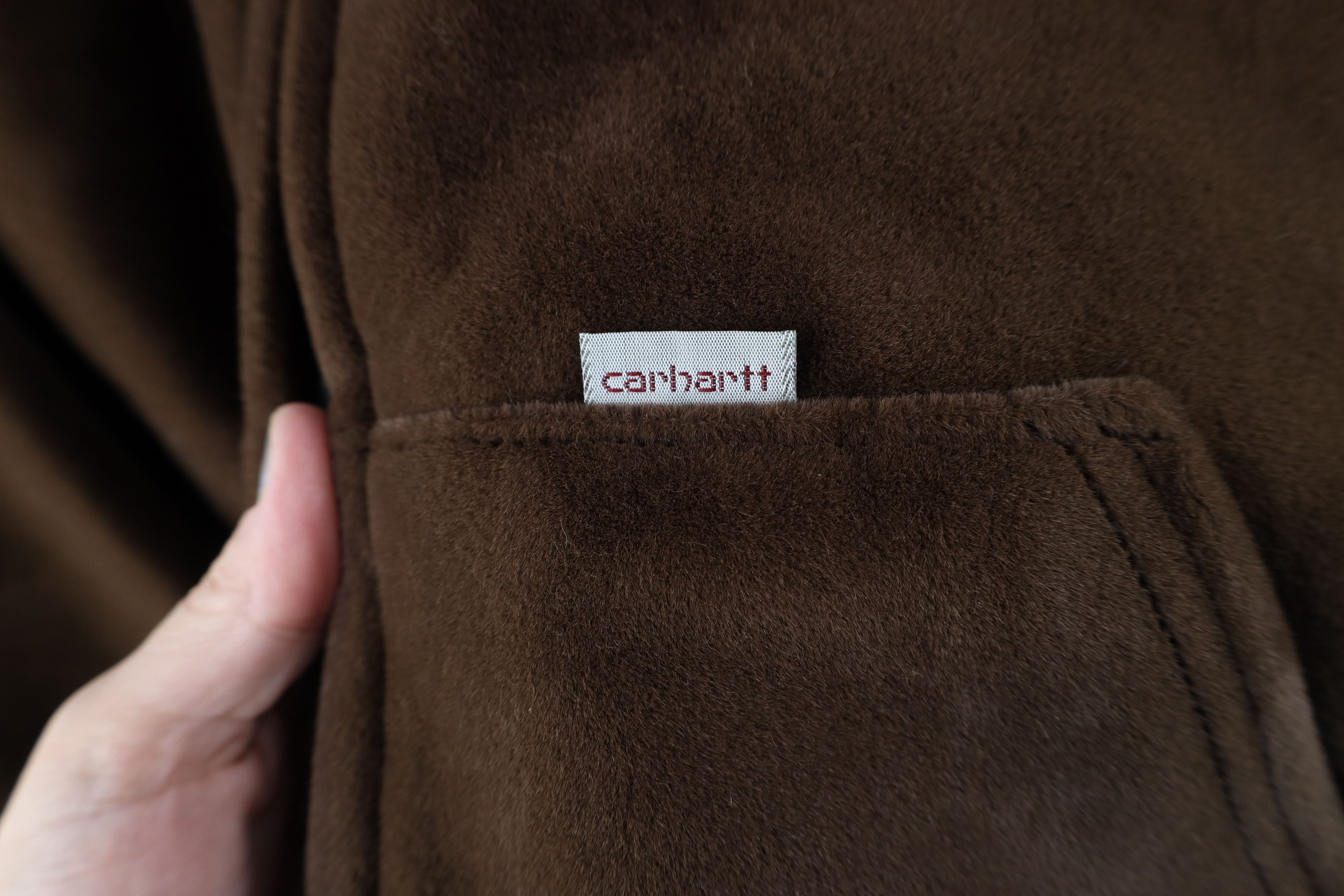 Carhartt × Vintage Vintage 90s Carhartt Fleece Full Zip Hoodie Brown USA Size US XL / EU 56 / 4 - 4 Thumbnail