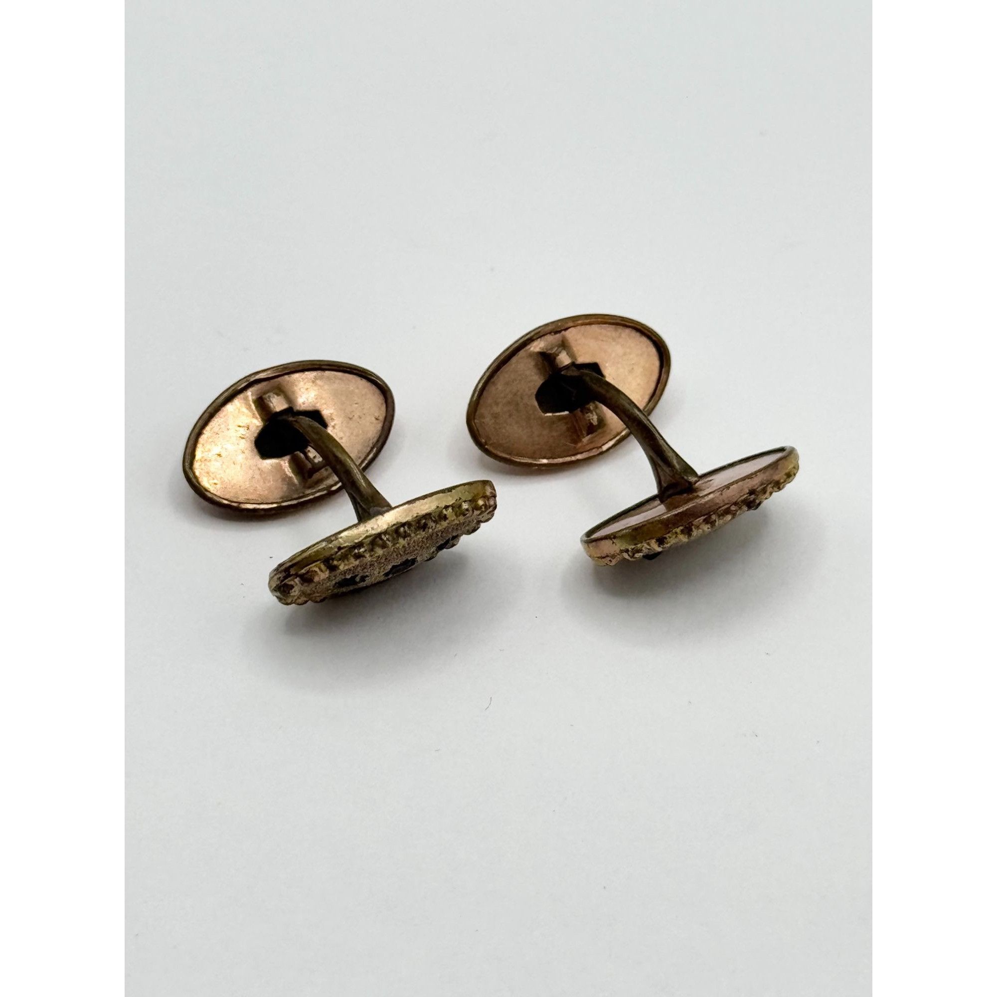 Other Antique Victorian Gold Filled Top Star Green Stone Cuff Link Size ONE SIZE - 6 Thumbnail
