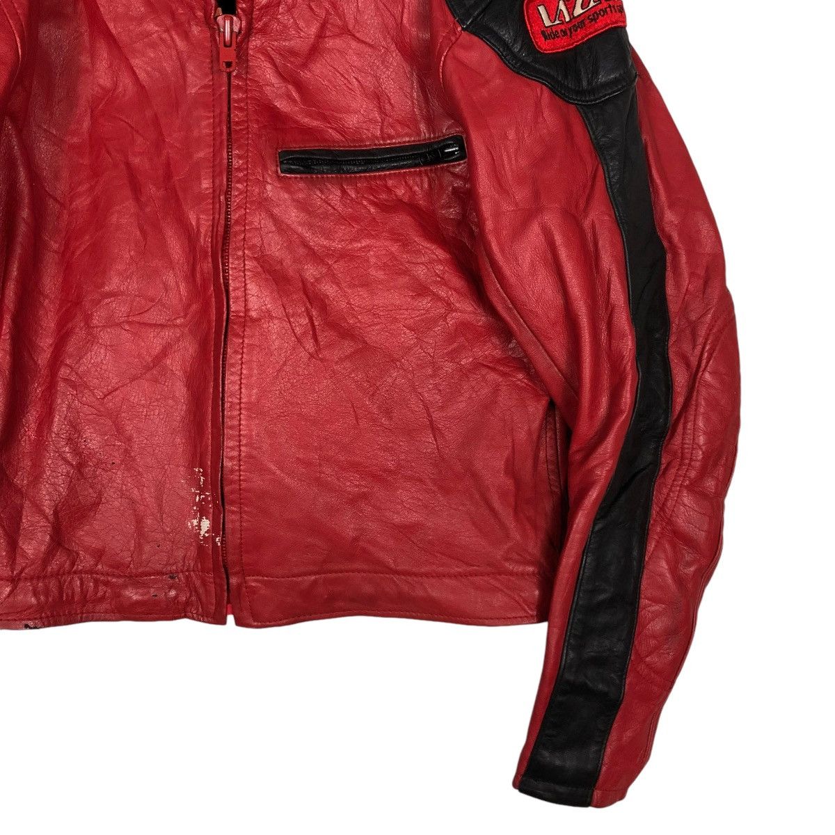 Kadoya 🔥VINTAGE CROPPED BIKER LEATHER JACKET LAZAL MOTORCROSS Size US L / EU 52-54 / 3 - 7 Thumbnail
