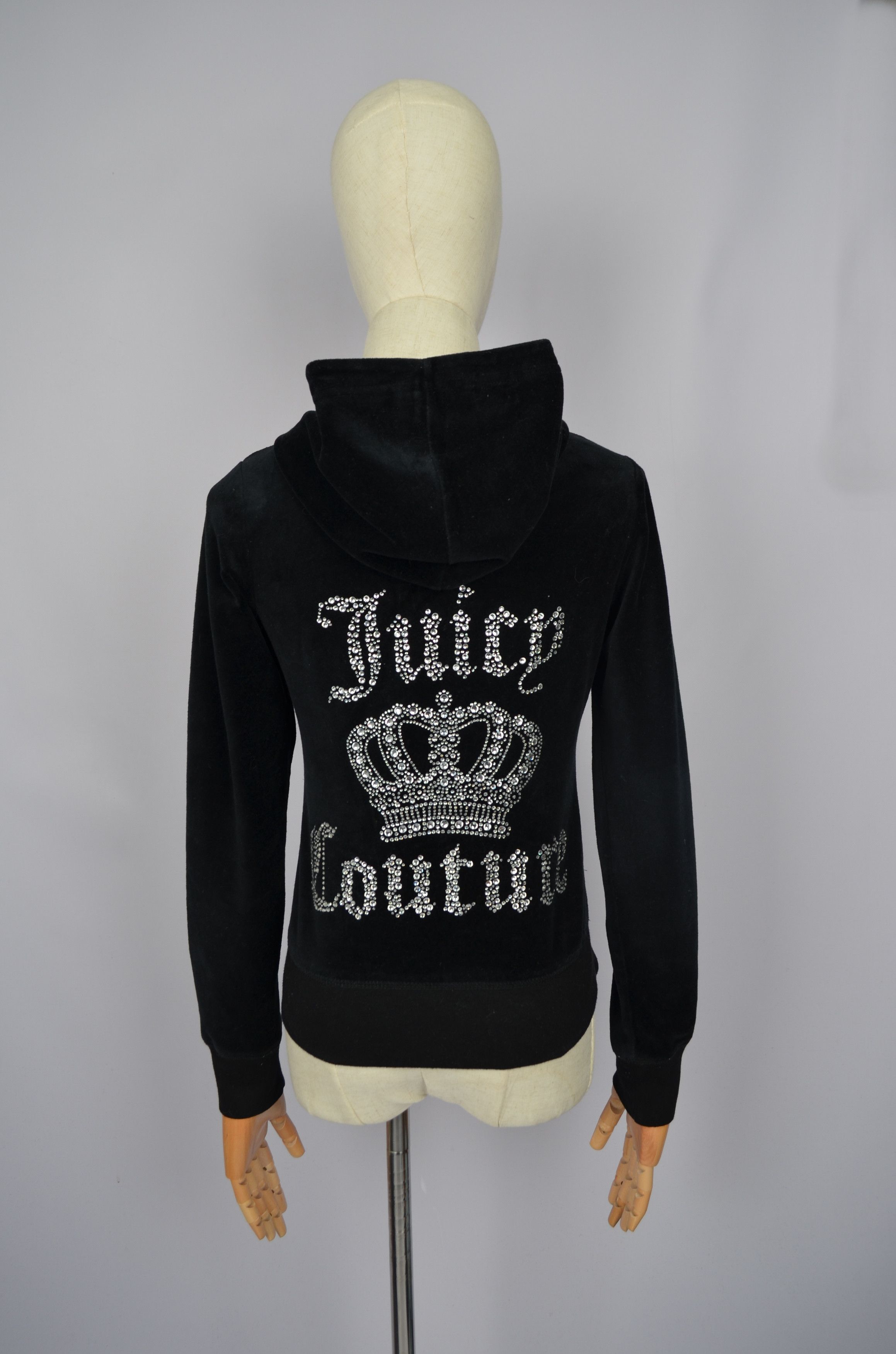 Hype Juicy Couture Juicy Couture Velour Crown Logo Track Top Jacket Full Zip Grailed