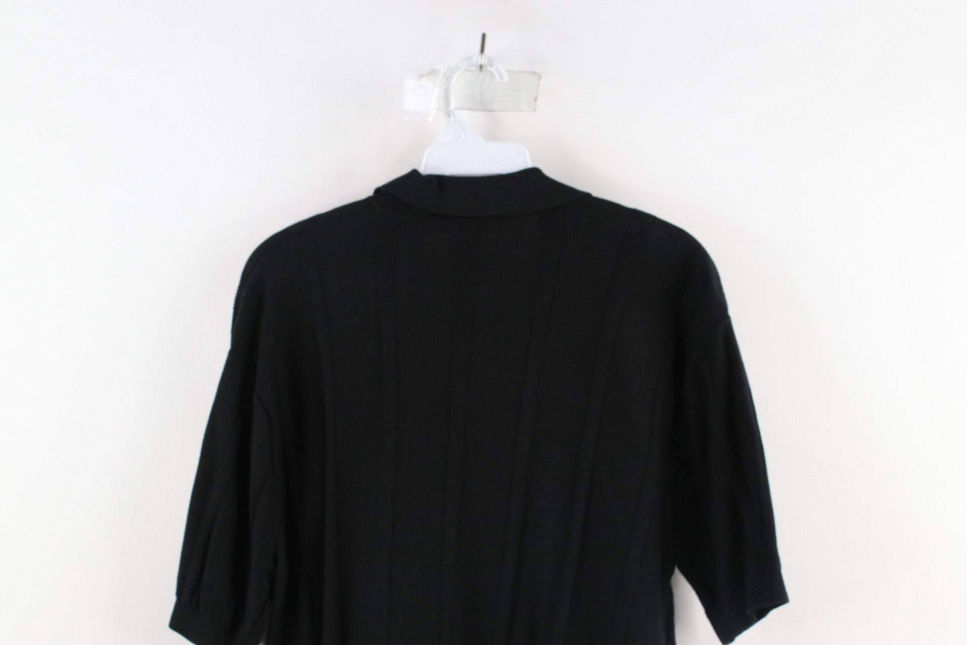 Vintage Vintage 90s Streetwear Silk Blend Knit Collared Polo Black Size US M / EU 48-50 / 2 - 6 Thumbnail