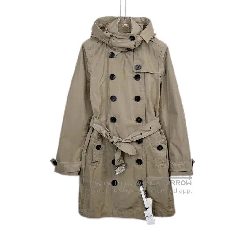 Burberry Burberry Khaki Cotton Mid-Length Trench Coat. Size S / US 4 / IT 40 - 1 Thumbnail