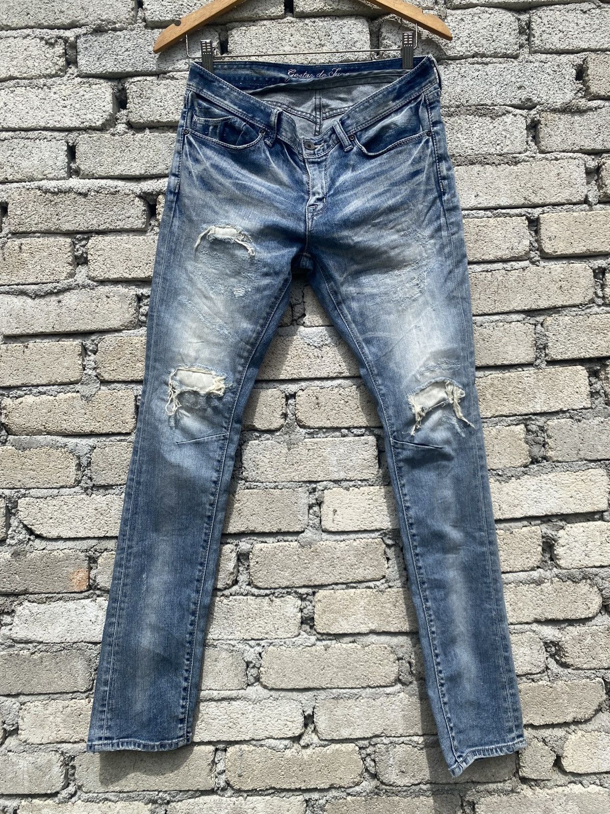 GOSTAR DE FUGA Distressed style gostar de fuga s20-09sep jeans unisex Size US 32 / EU 48 - 1 Thumbnail