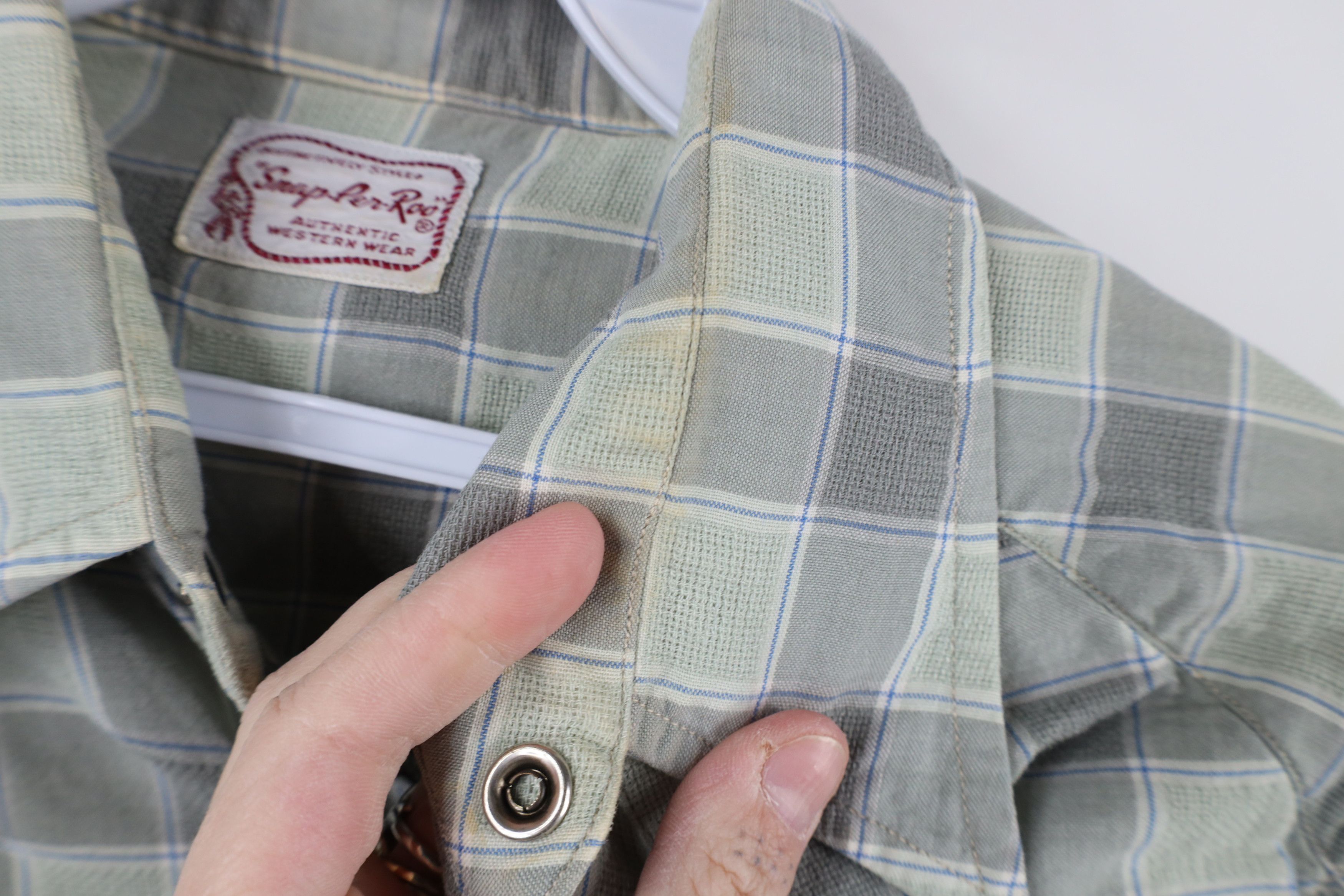 Vintage Vintage 50s 60s Rockabilly Snap Button Shirt Plaid USA Size US M / EU 48-50 / 2 - 7 Thumbnail