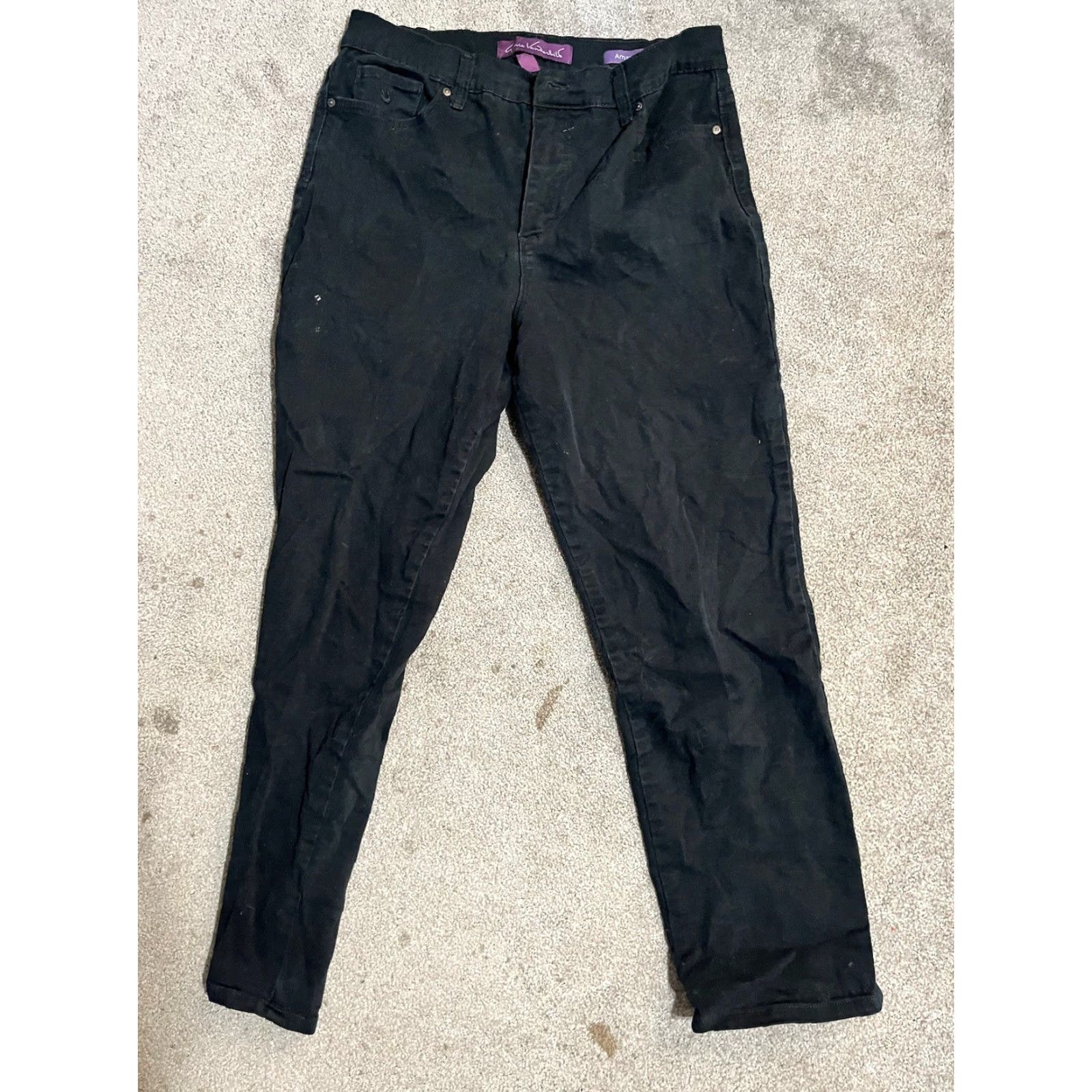 Gloria Vanderbilt Gloria Vanderbilt Amanda Jeans Women’s Black Denim Straight Leg Size 12 Size 34" / US 12 / IT 48 - 2 Thumbnail