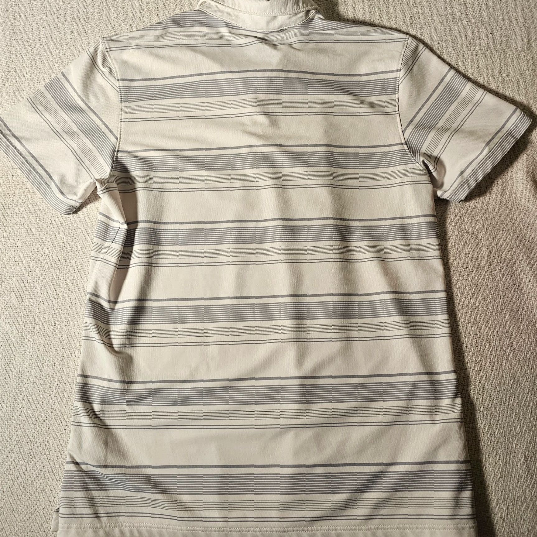 Nike Nike Golf Polo Dri-Fit Short Sleeve 2 Tone Stripe White L Mens Shirt Size US L / EU 52-54 / 3 - 6 Thumbnail