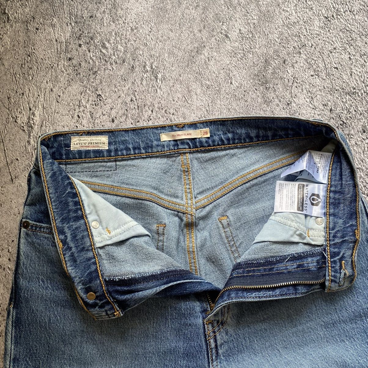 Jean × Vintage Heavy Washed Faded Navy Ripped Baggy Levis Jeans Size 28" / US 6 / IT 42 - 6 Thumbnail