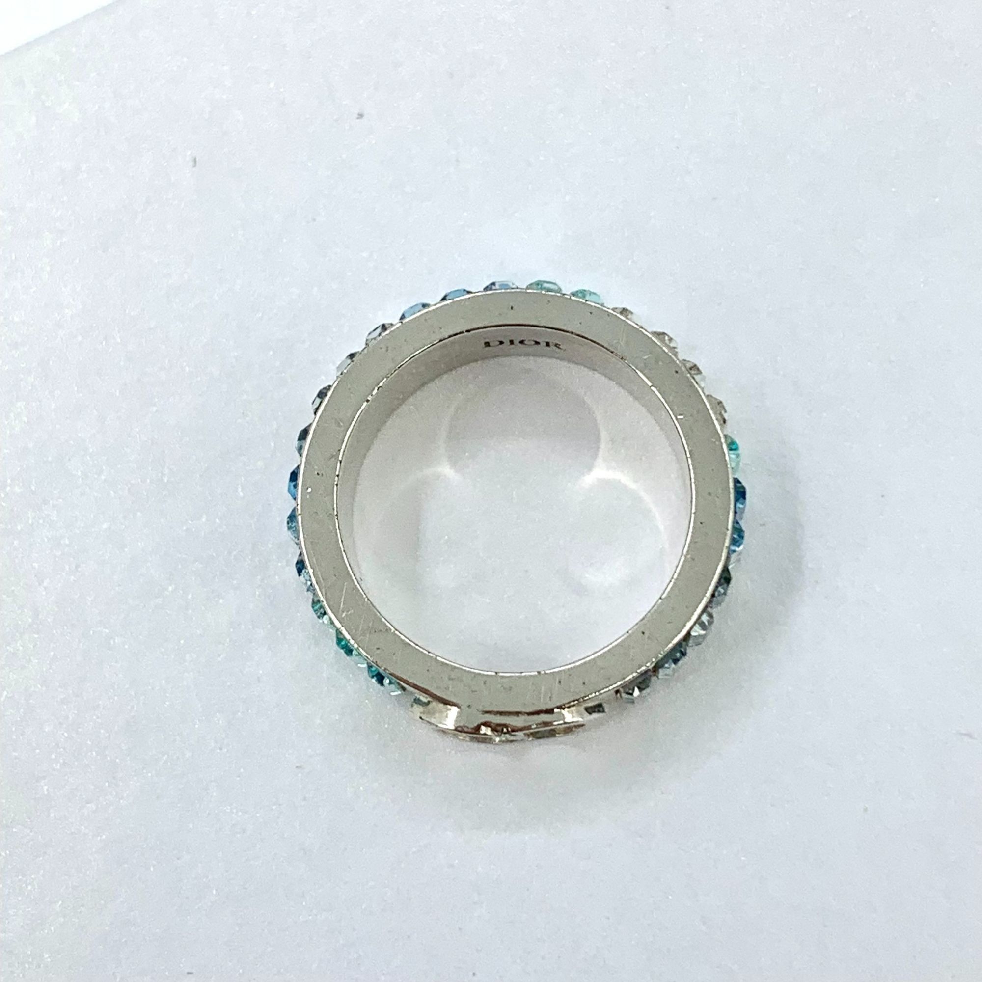 Dior Dior Silver CD Cutout Zirconia Ring with Crystals (Size M)💍 Size ONE SIZE - 7 Thumbnail