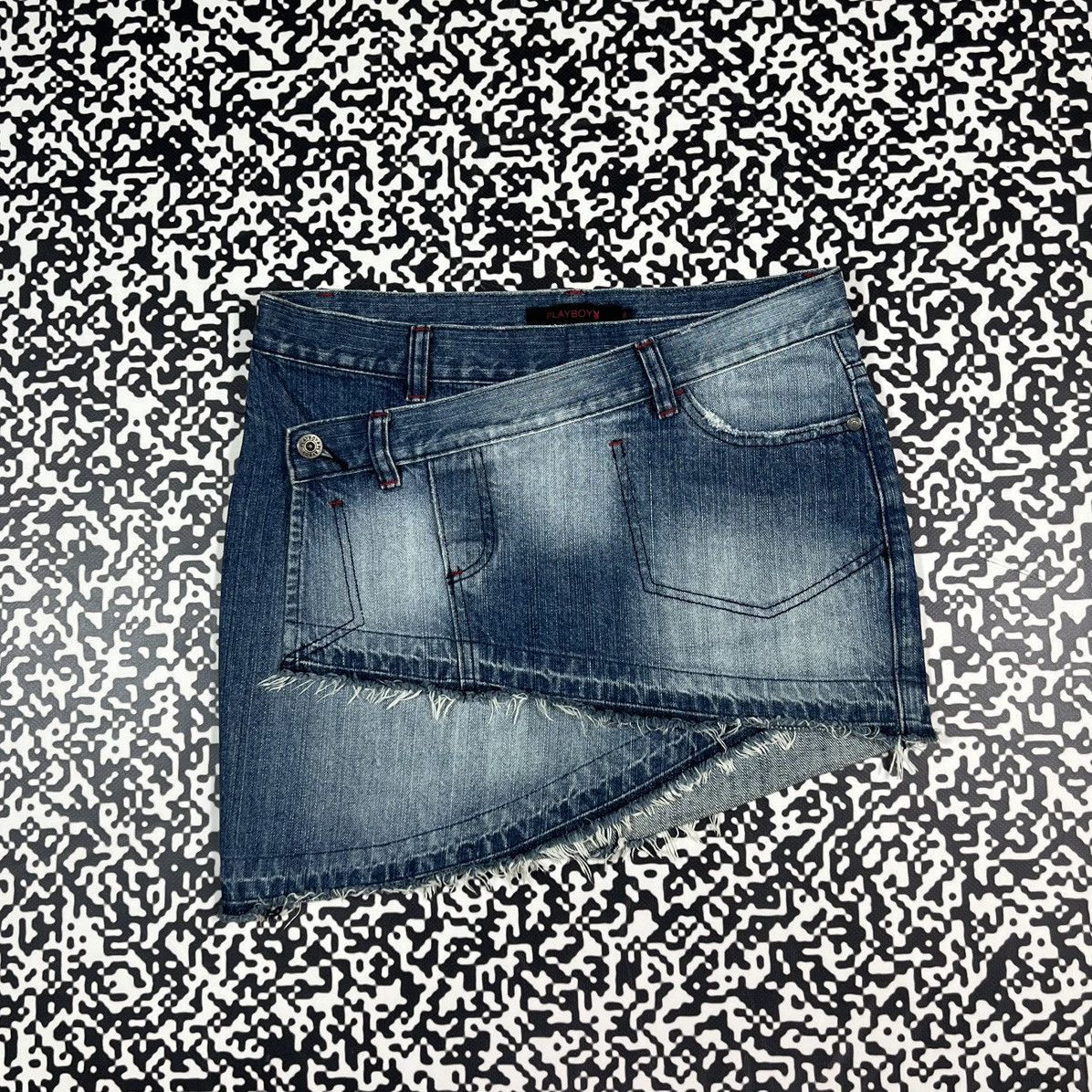 Playboy Vintage Y2K Playboy Sexy Style Denim Japanese Mini Skirt Size 28" / US 6 / IT 42 - 5 Thumbnail