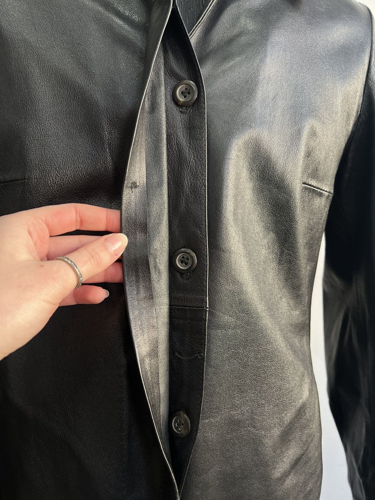 14th Addiction Black avant garde rick owens style leather buttons jacket Size US M / EU 48-50 / 2 - 5 Thumbnail