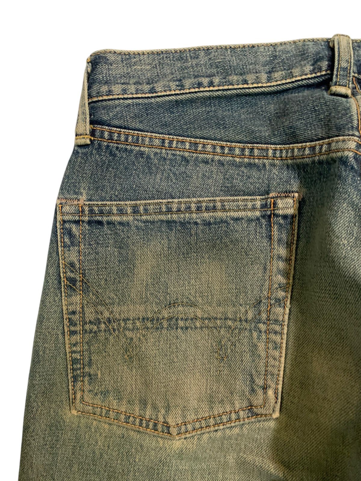 Kapital VINTAGE EDWIN 505X SELVEDGE BAGGY RUSTY DISTRESSED DENIM Size US 29 - 12 Thumbnail