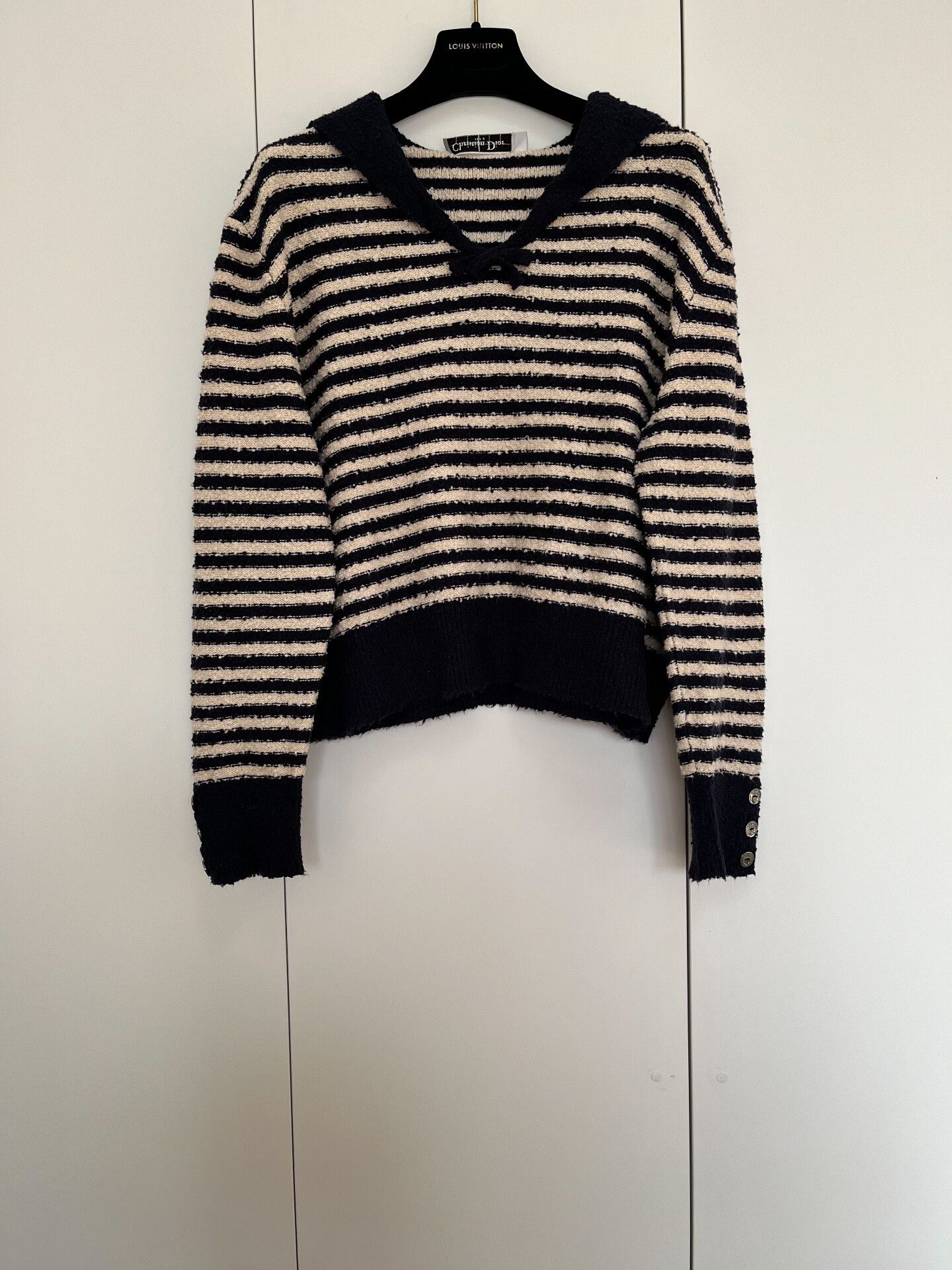 Dior Dior Navy Collar Top Size M / US 6-8 / IT 42-44 - 1 Thumbnail
