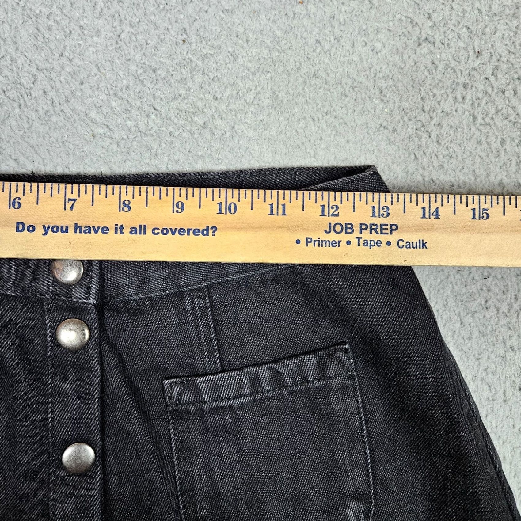 Urban Outfitters BDG Urban Outfitters Women's Black Mini Denim Skirt M Size Urban Outfitters Skirt Women Black Mini Denim Short All Seasons 90s? (Adjust not adding) Size 32" / US 10 / IT 46 - 2 Thumbnail