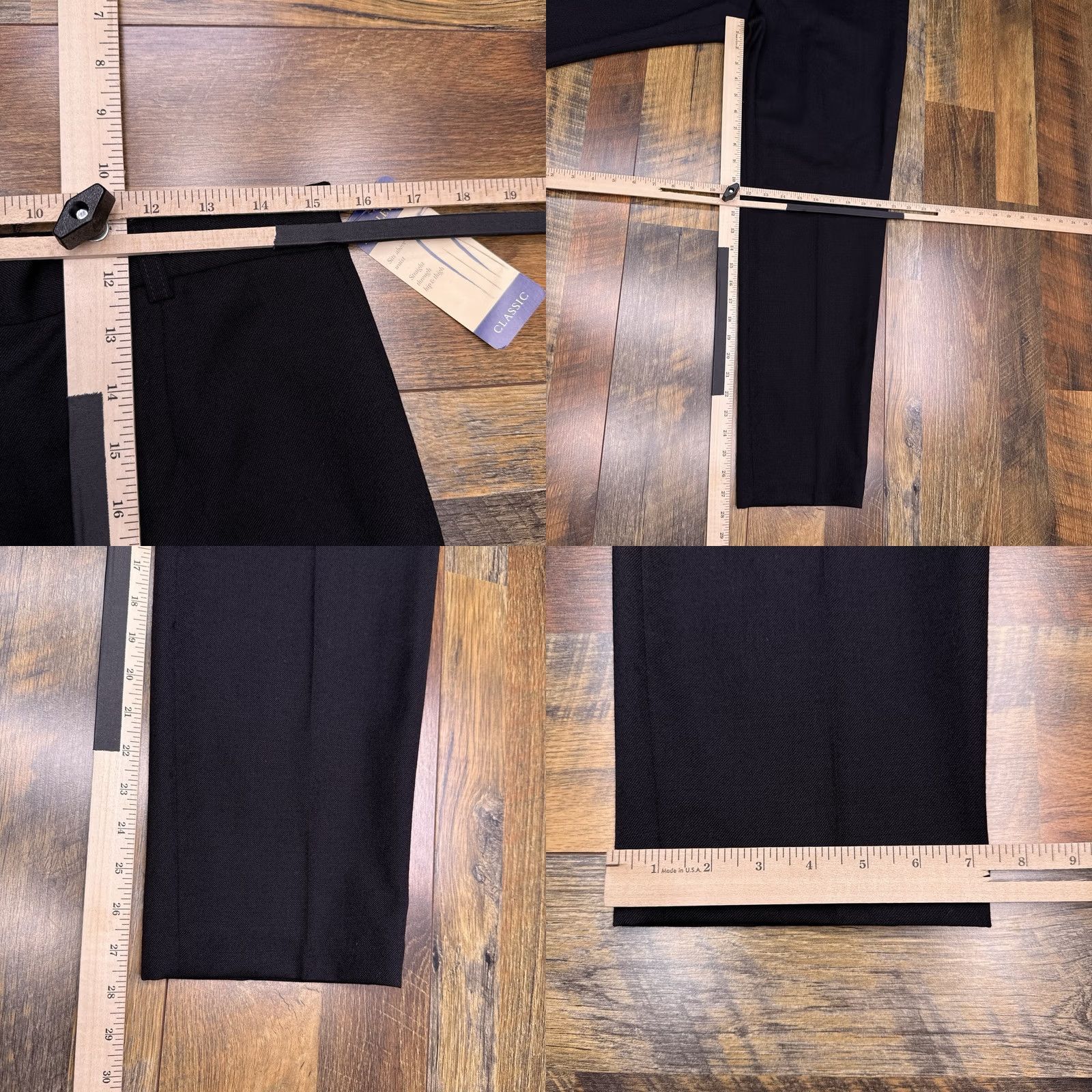 Pendleton VINTAGE Pendleton Dress Pants Womens 10 Black High Rise Wool Straight 28in Flat Front Zipper Block Button Dry Clean Only Career Size 32" / US 10 / IT 46 - 8 Thumbnail