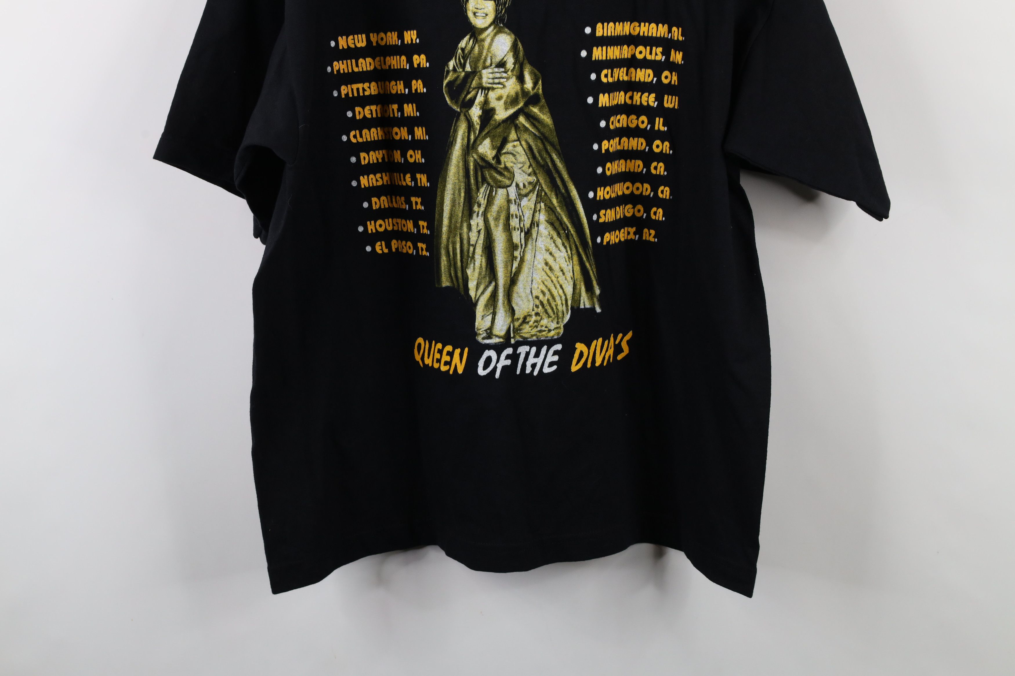 Vintage Vintage 90s Tour Patti La Belle Band T-Shirt Black Cotton Size US XL / EU 56 / 4 - 11 Thumbnail