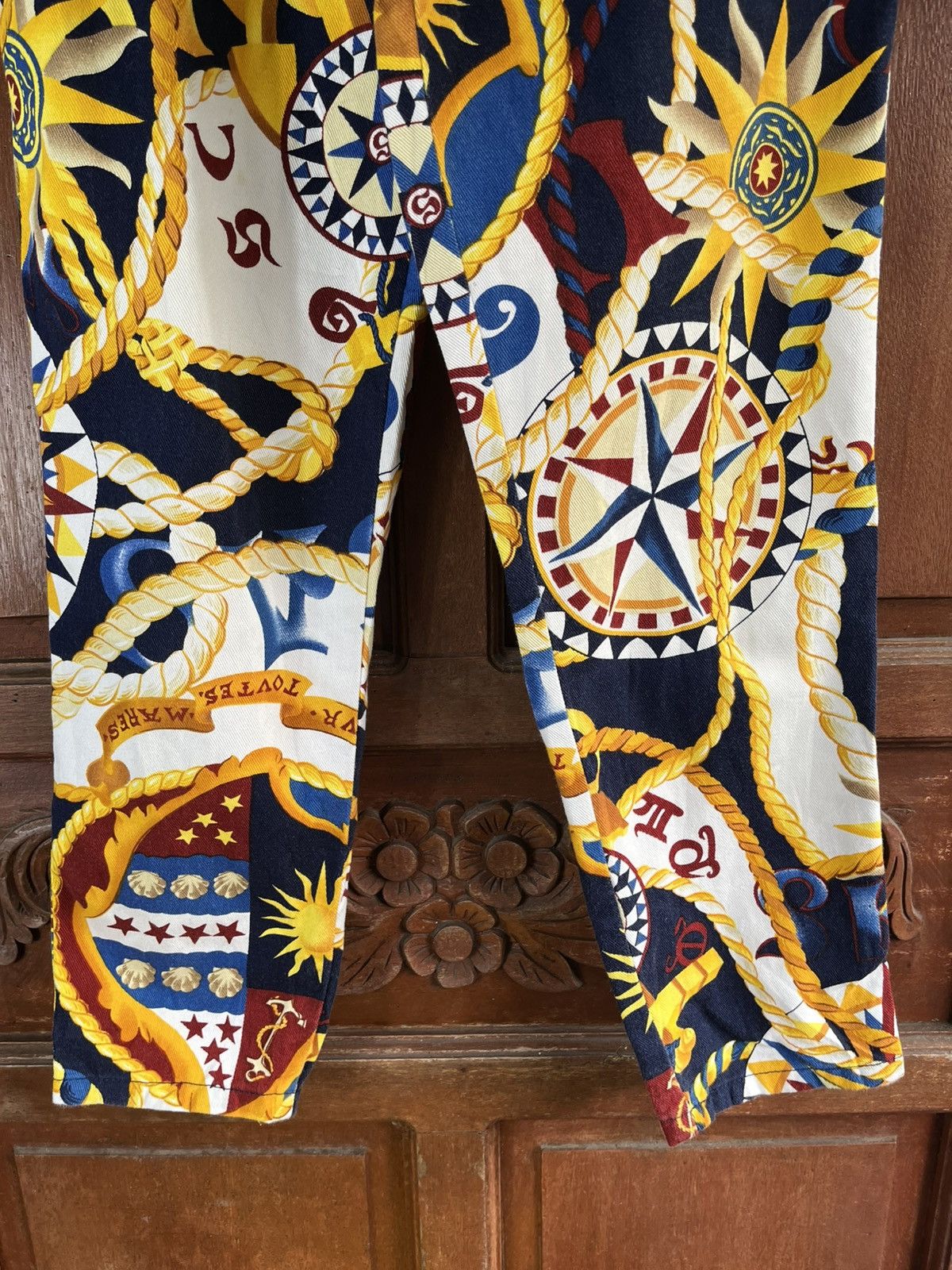 Vintage ITALIAN DESIGNER - BEPPE SPADACINI - TROPICAL PANTS Size US 26 / EU 42 - 3 Thumbnail