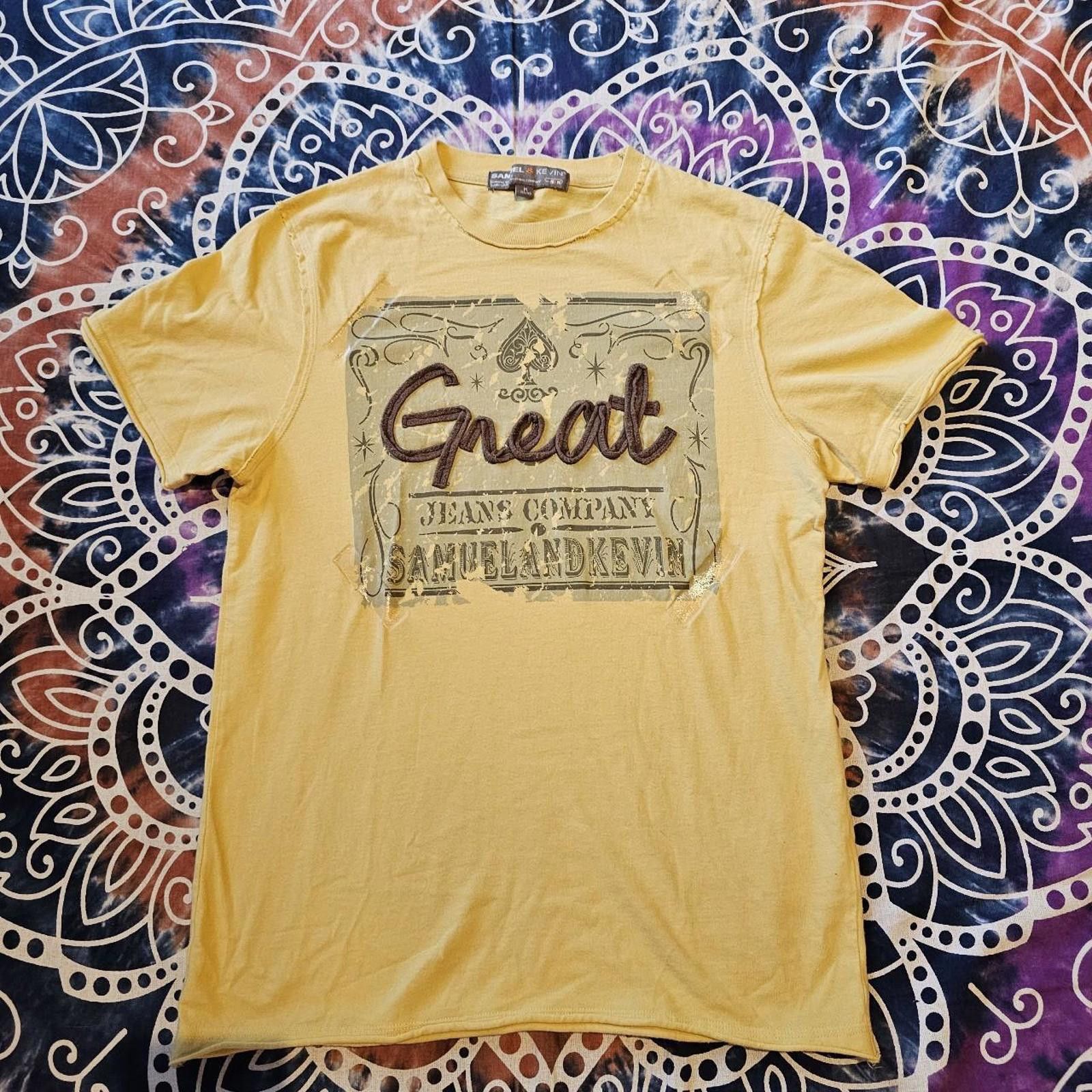 Designer Samuel and Kevin Yellow T-Shirt Size US M / EU 48-50 / 2 - 1 Thumbnail