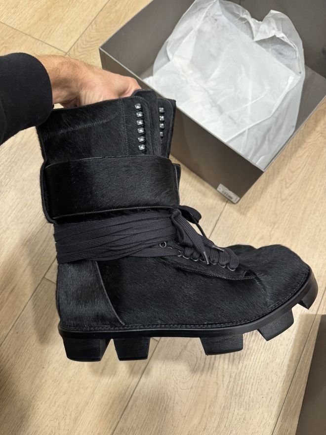 Rick Owens FW13 Ponyhair Boots Size US 10.5 / EU 43-44 - 3 Thumbnail