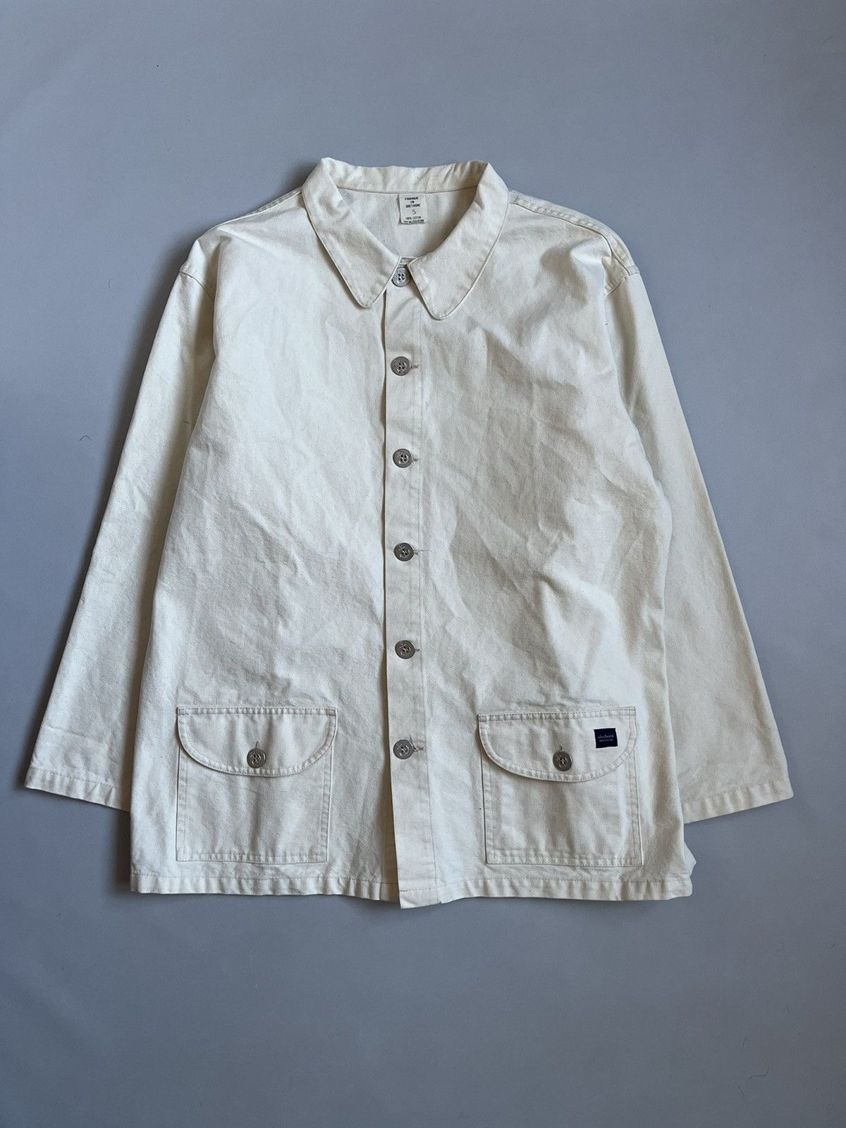 Vintage Vintage Men Ababord France Bretagne White Work Marine Jacket Size US L / EU 52-54 / 3 - 1 Thumbnail