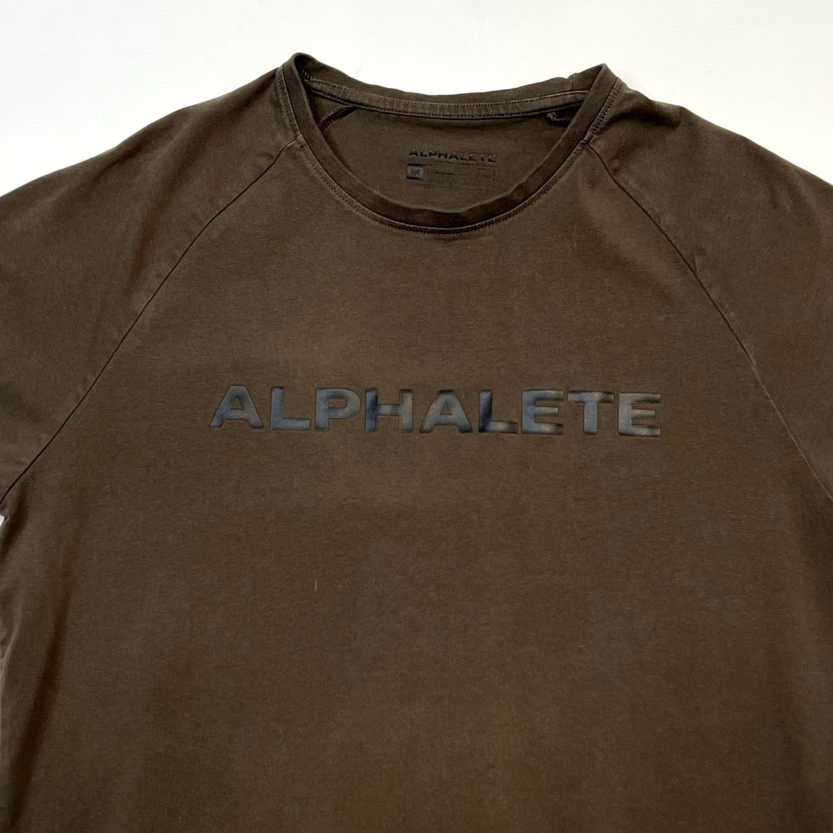 Vintage Alphalete Performance Tee T-Shirt Short Sleeve Brown Crew Neck Athletic Fit Small Men Size US S / EU 44-46 / 1 - 2 Thumbnail