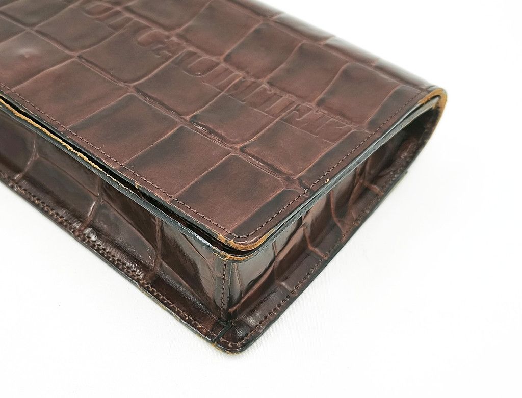 Jean Paul Gaultier JEAN PAUL GAULTIER Brown Croc embossed clutch sling bag Size ONE SIZE - 9 Thumbnail
