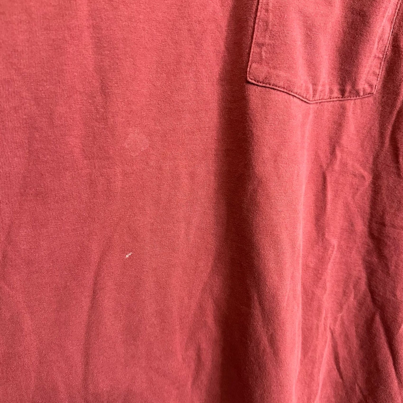 Vintage VINTAGE BVD T-Shirt Red Cotton Pocket Single Stitch Made in USA XL 90s Distressed Mens Size US XL / EU 56 / 4 - 4 Thumbnail