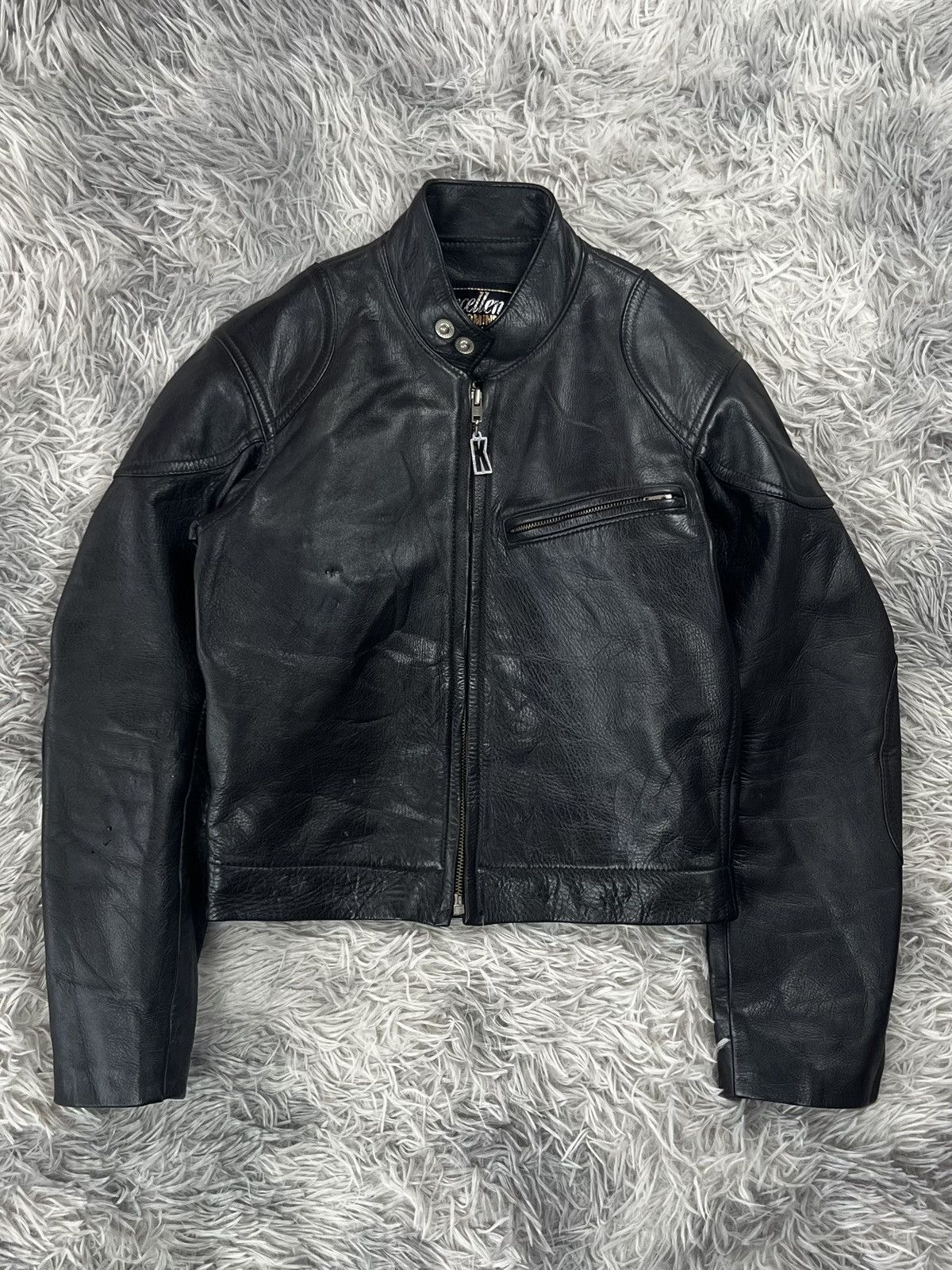Japanese Brand Vintage Excellence komine Leather Jacket Size M / US 6-8 / IT 42-44 - 4 Thumbnail