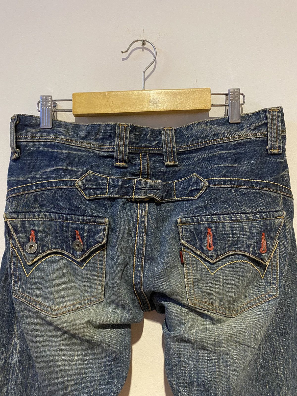 Edwin × If Six Was Nine × Kapital Edwin Rude Zero Distressed Wash Flared Denim Pants Size US 32 / EU 48 - 9 Thumbnail