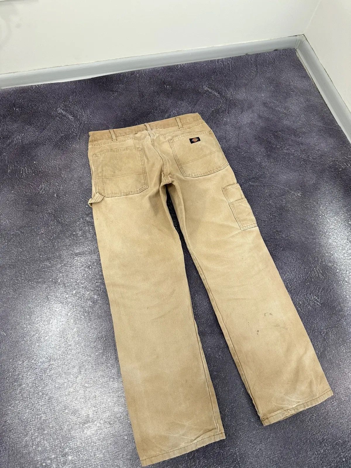 Dickies × Vintage Vintage Dickies Faded Cream Denim Work Hype Baggy Pants Size US 34 / EU 50 - 4 Thumbnail