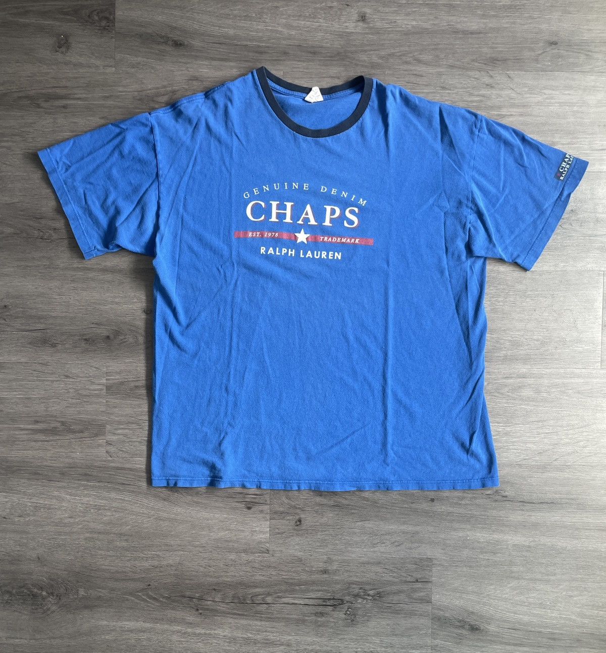 Chaps Ralph Lauren × Polo Ralph Lauren × Vintage Y2K Chaps Ralph Lauren “Ringer” Graphic T-Shirt (Sz.XL) Size US XL / EU 56 / 4 - 1 Thumbnail