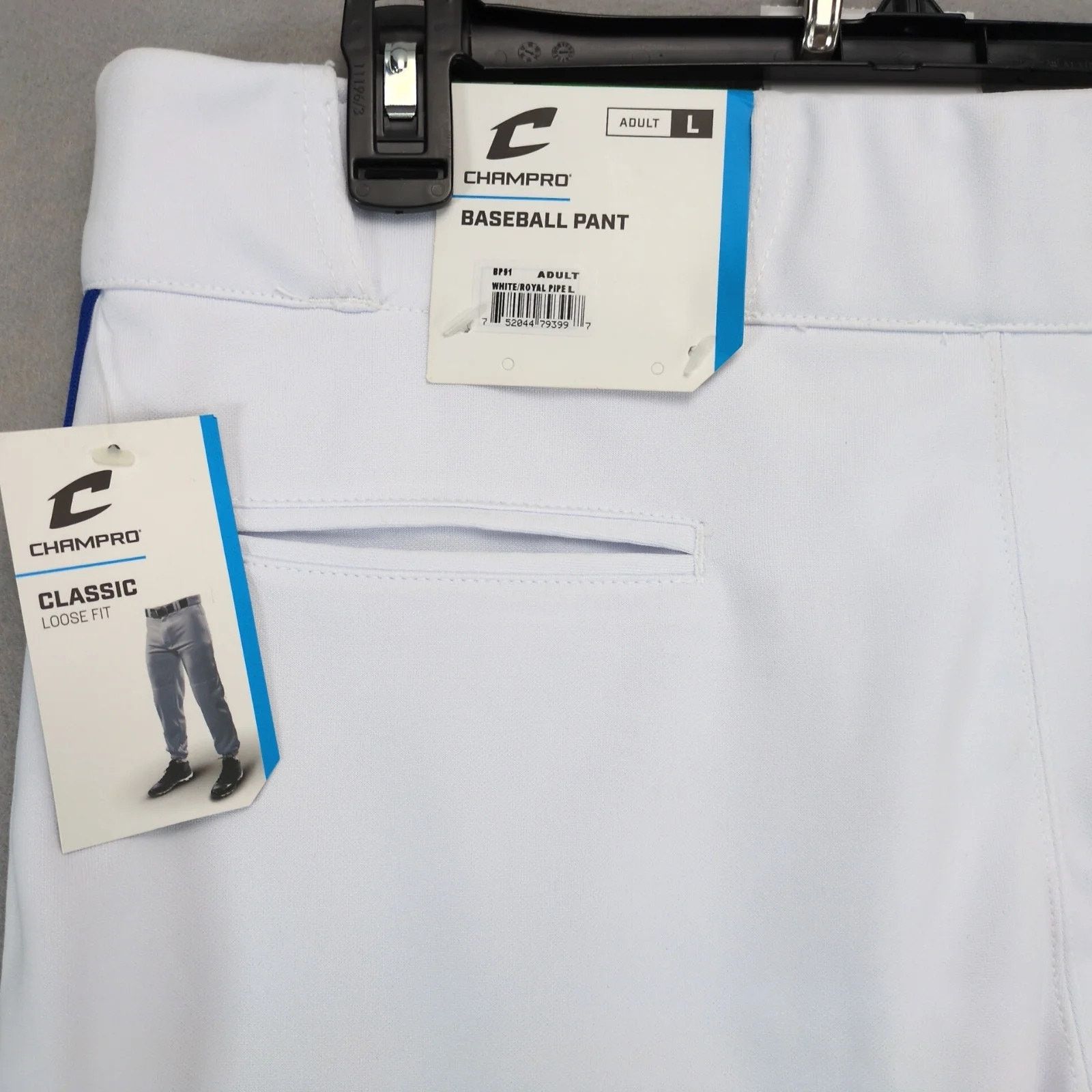 Other NWT Champro Classic BaseballPants Men's L White Blue Stripe Size US 36 / EU 52 - 3 Thumbnail